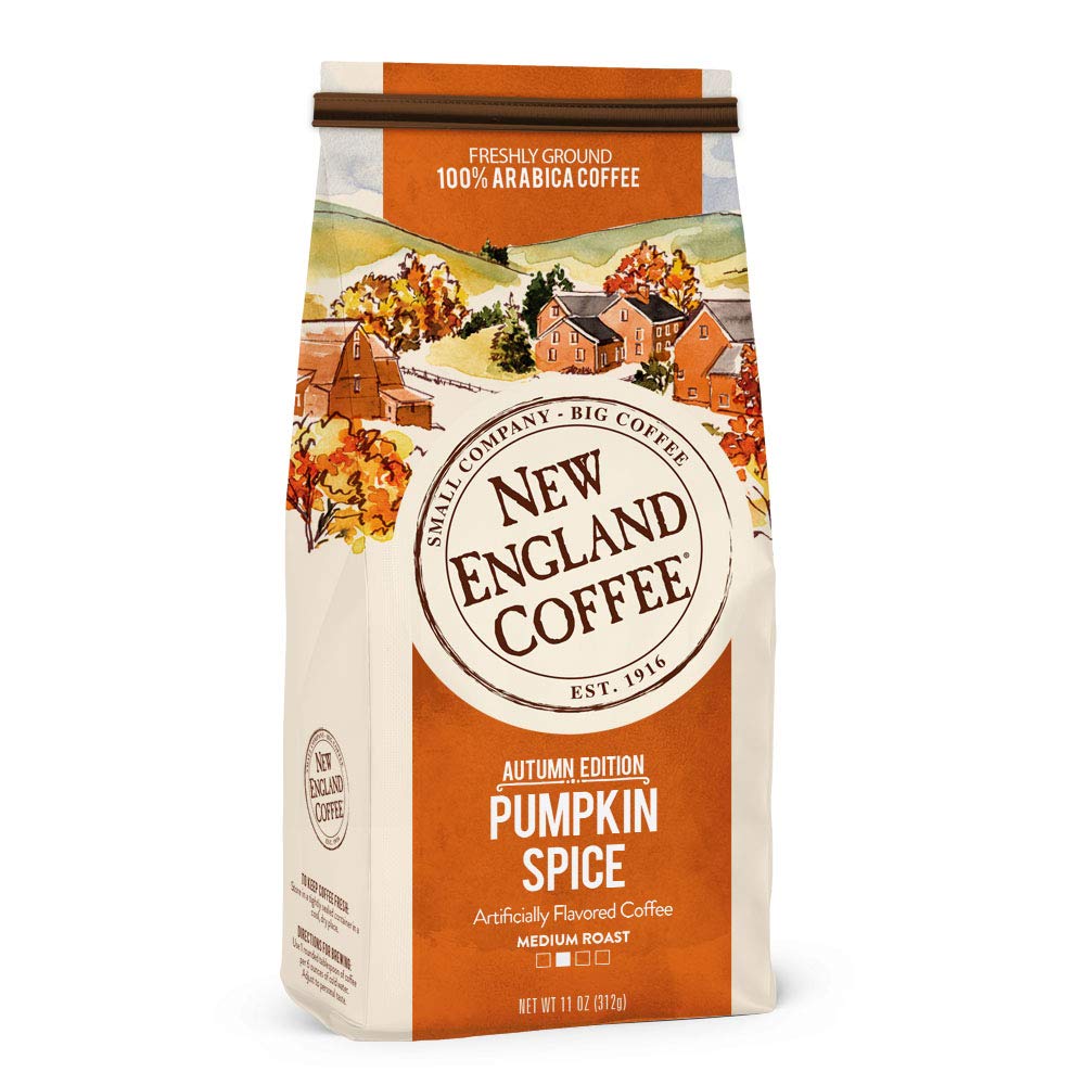 New England Coffee Breakfast Blend Medium Roast Ground Coffee, 12oz Bag (Pack of 1)