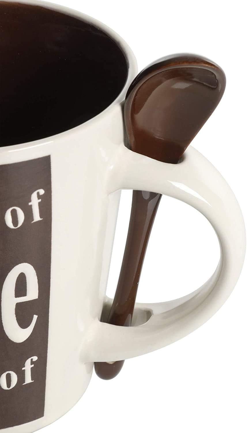 Mr. Coffee Bareggio Mug and Spoon Set, Café Americano, 8-Piece Mug and Spoon Set (14oz)