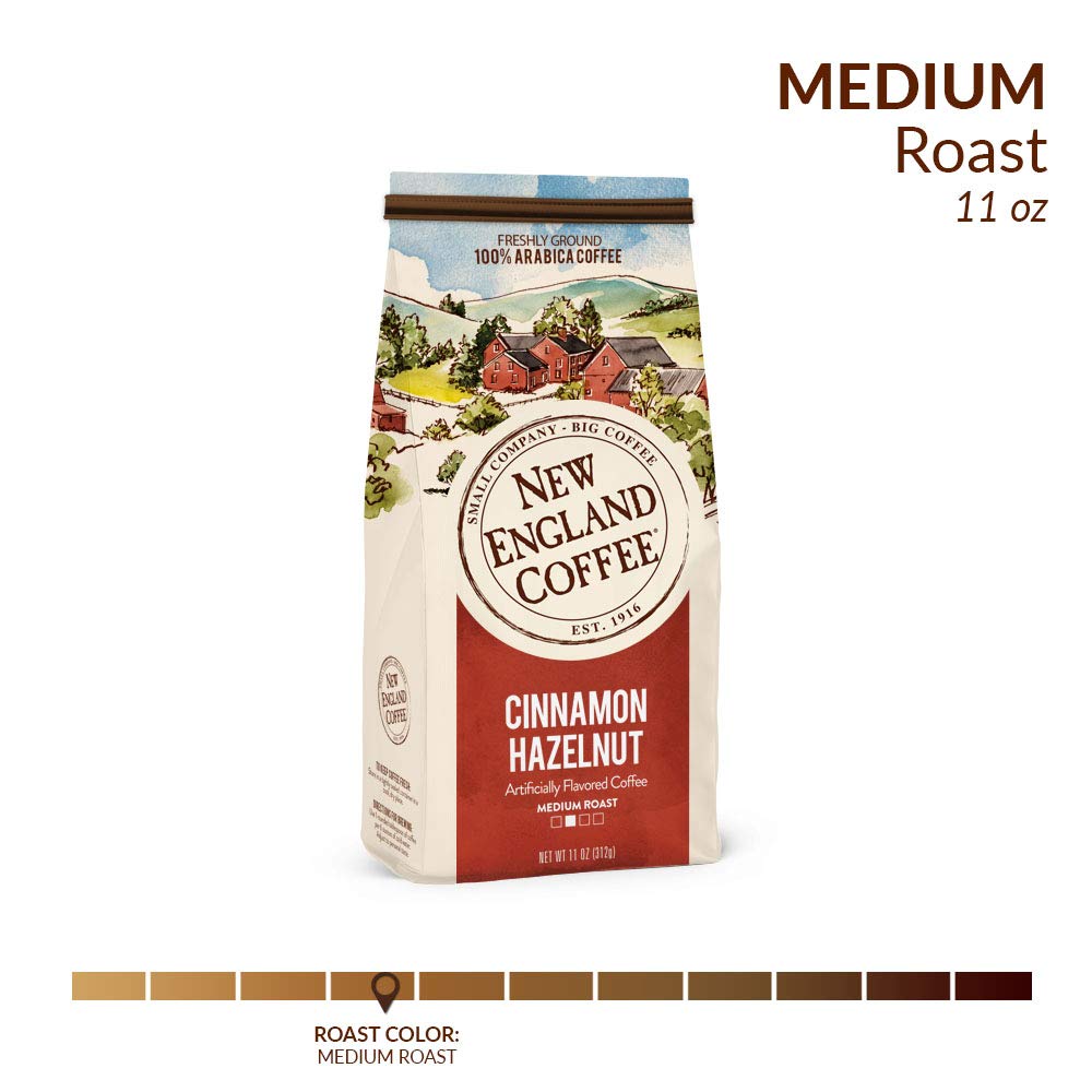 New England Coffee Breakfast Blend Medium Roast Ground Coffee, 12oz Bag (Pack of 1)