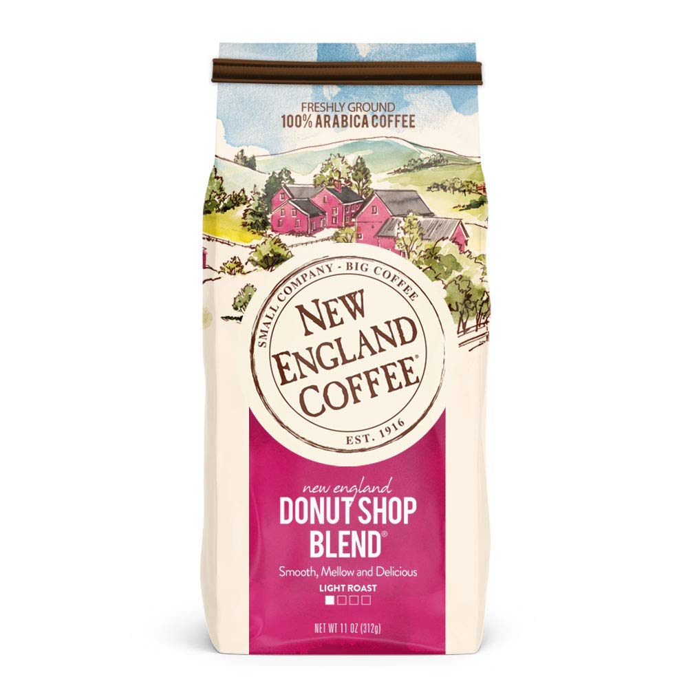 New England Coffee Breakfast Blend Medium Roast Ground Coffee, 12oz Bag (Pack of 1)