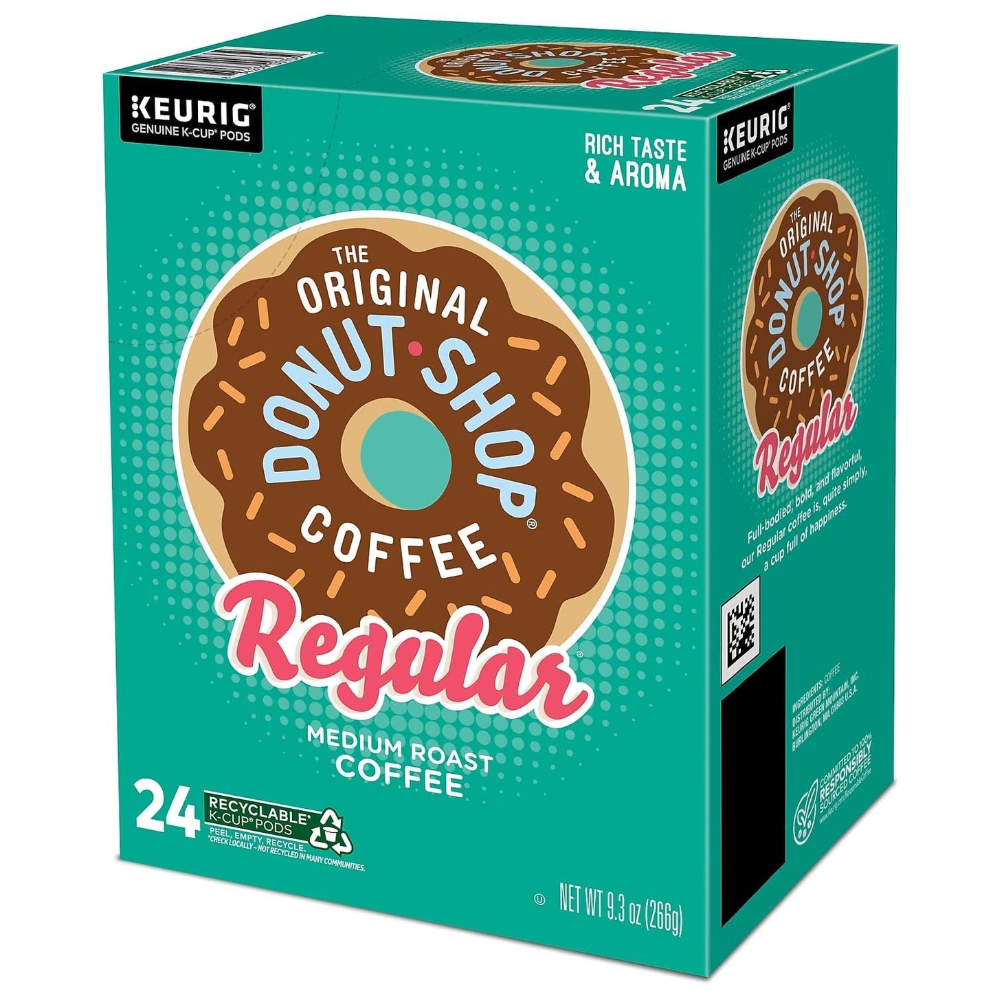 The Original Donut Shop Regular, Single-Serve Keurig K-Cup Pods, Medium Roast Coffee Pods, 32 Count