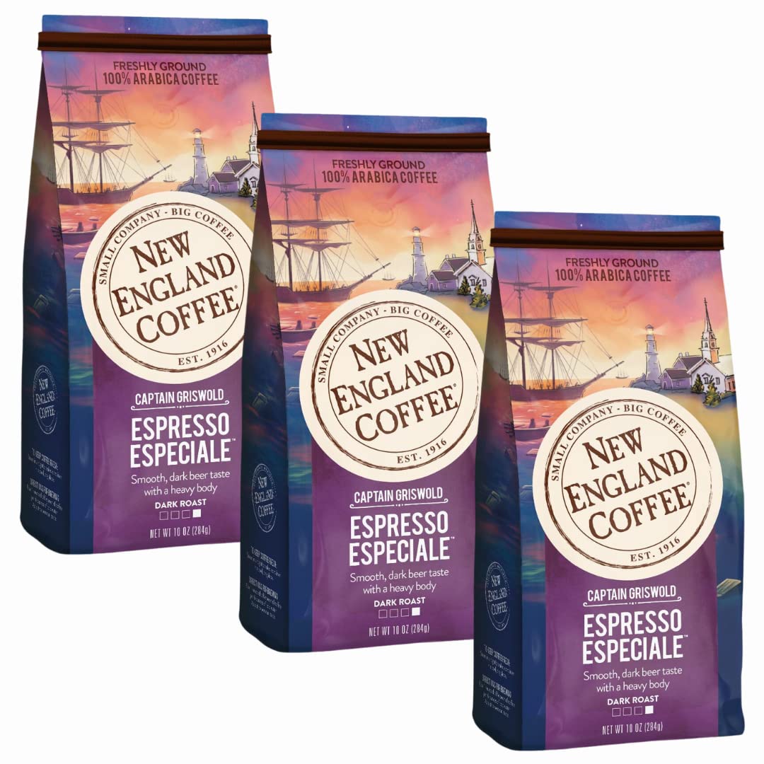 New England Coffee Breakfast Blend Medium Roast Ground Coffee, 12oz Bag (Pack of 1)