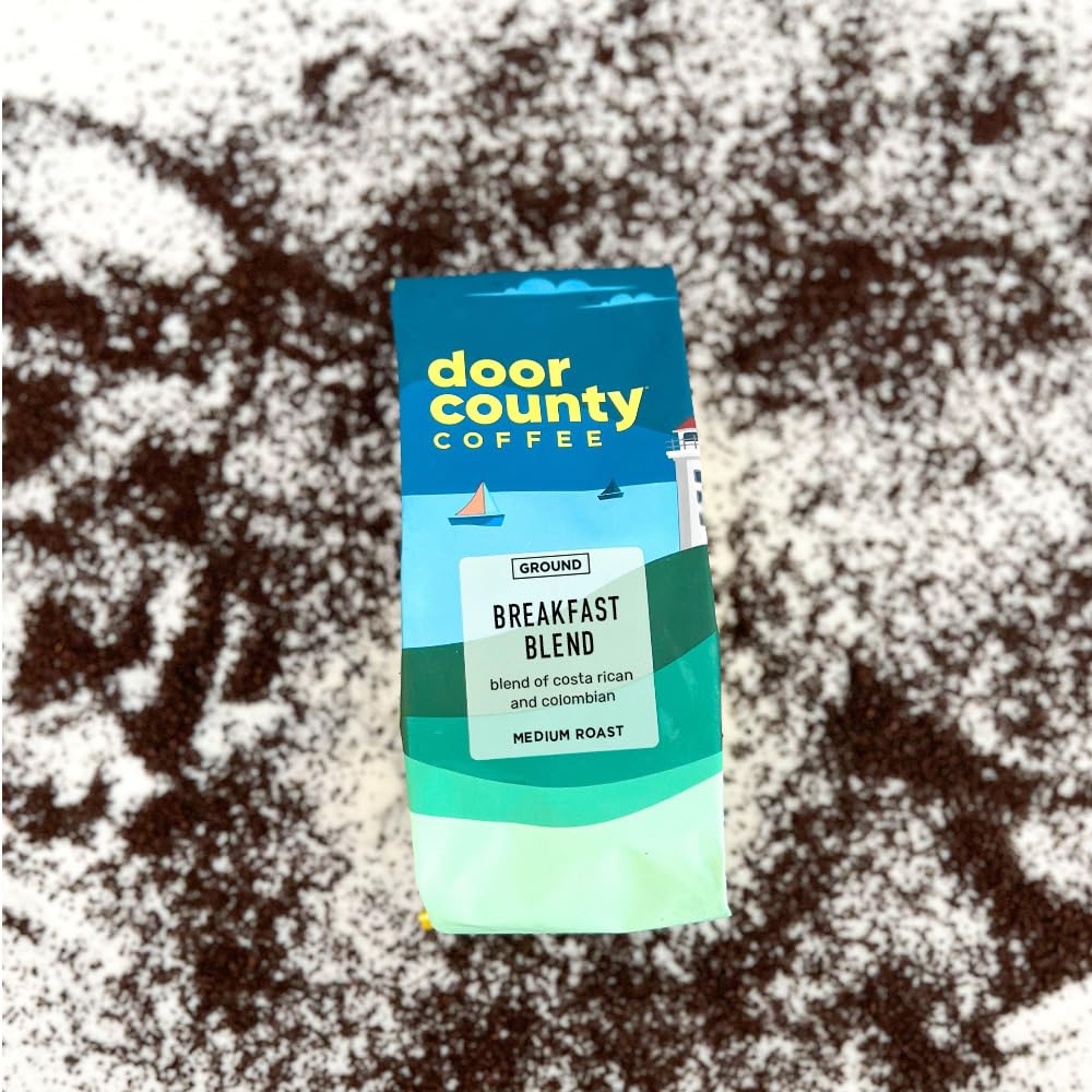 Door County Coffee Cinnamon Hazelnut Flavored Coffee - 10oz Bag - Ground Medium Roast - 100% Arabica