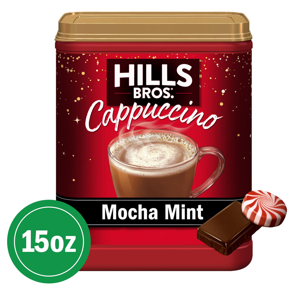 Hills Bros. Cappuccino Mix – Rich, Frothy Coffeehouse-Tasting Instant Drink Mix – Quick and Easy Preparation – Perfect for Hot & Iced Drinks & Creaming Coffee – Rich Variety Pack, 2 Packs of 16oz & 1 Pack of 14oz