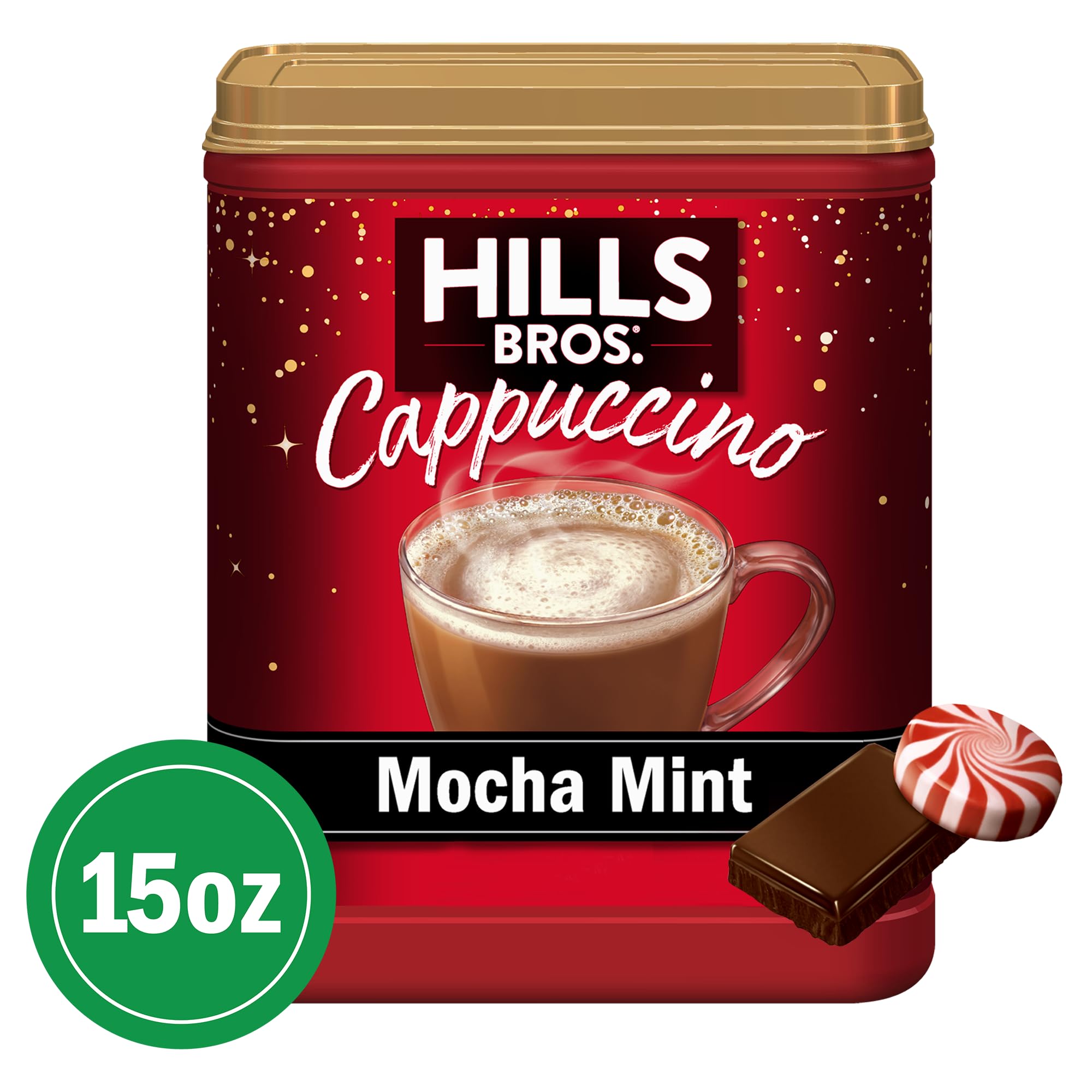 Hills Bros. Cappuccino Mix – Rich, Frothy Coffeehouse-Tasting Instant Drink Mix – Quick and Easy Preparation – Perfect for Hot & Iced Drinks & Creaming Coffee – Rich Variety Pack, 2 Packs of 16oz & 1 Pack of 14oz