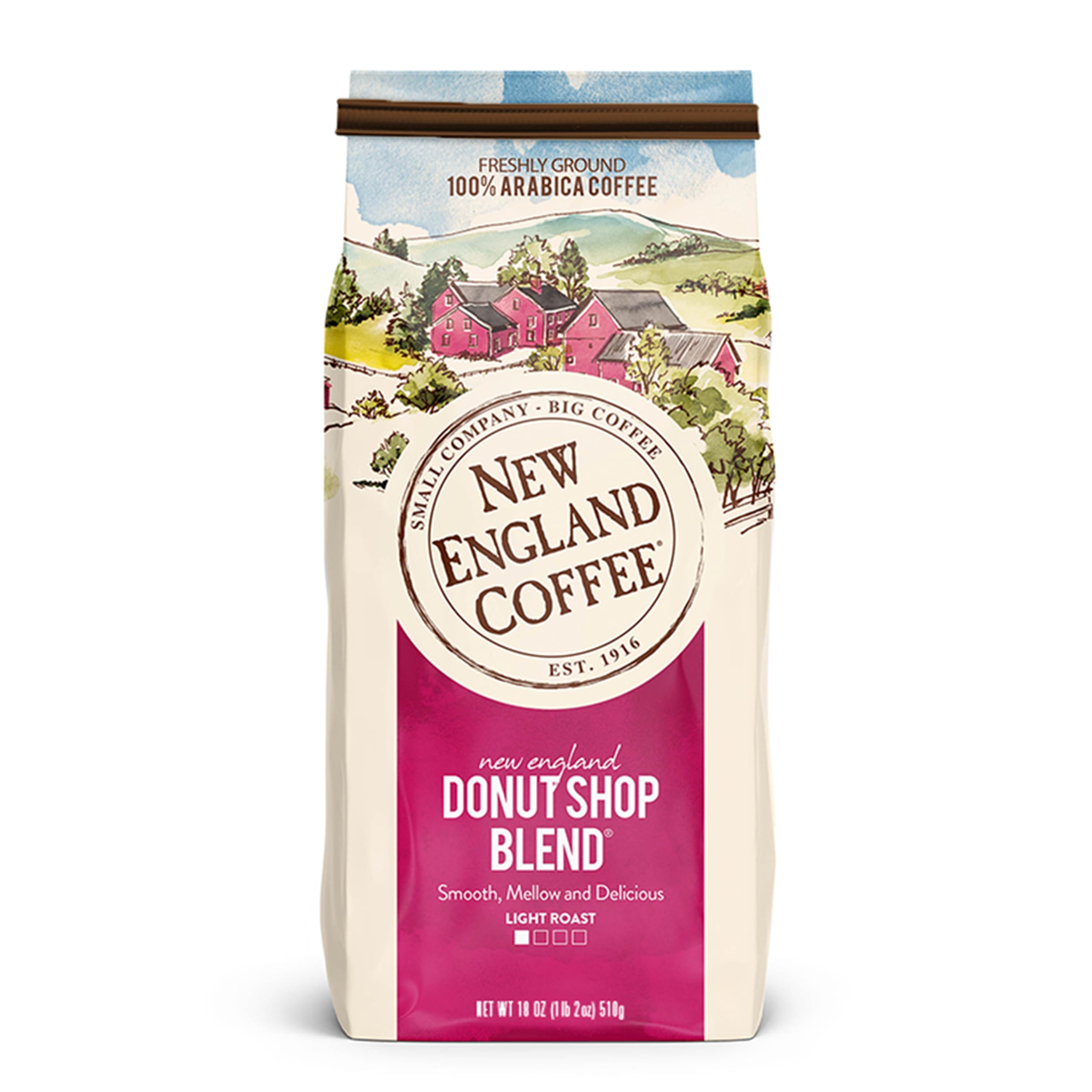 New England Coffee Breakfast Blend Medium Roast Ground Coffee, 12oz Bag (Pack of 1)