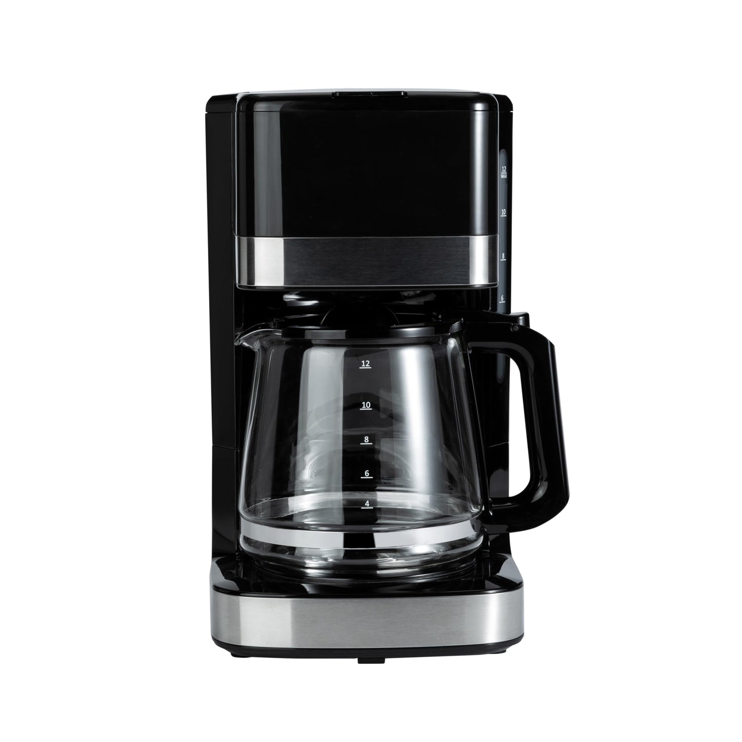 Amazon Basics 5 Cup Drip Coffee Maker, Coffee Machine with Glass Coffee Pot (0.8 Qt), Auto Shut-off, Auto Pause, Removable Filter Basket, Matte Black