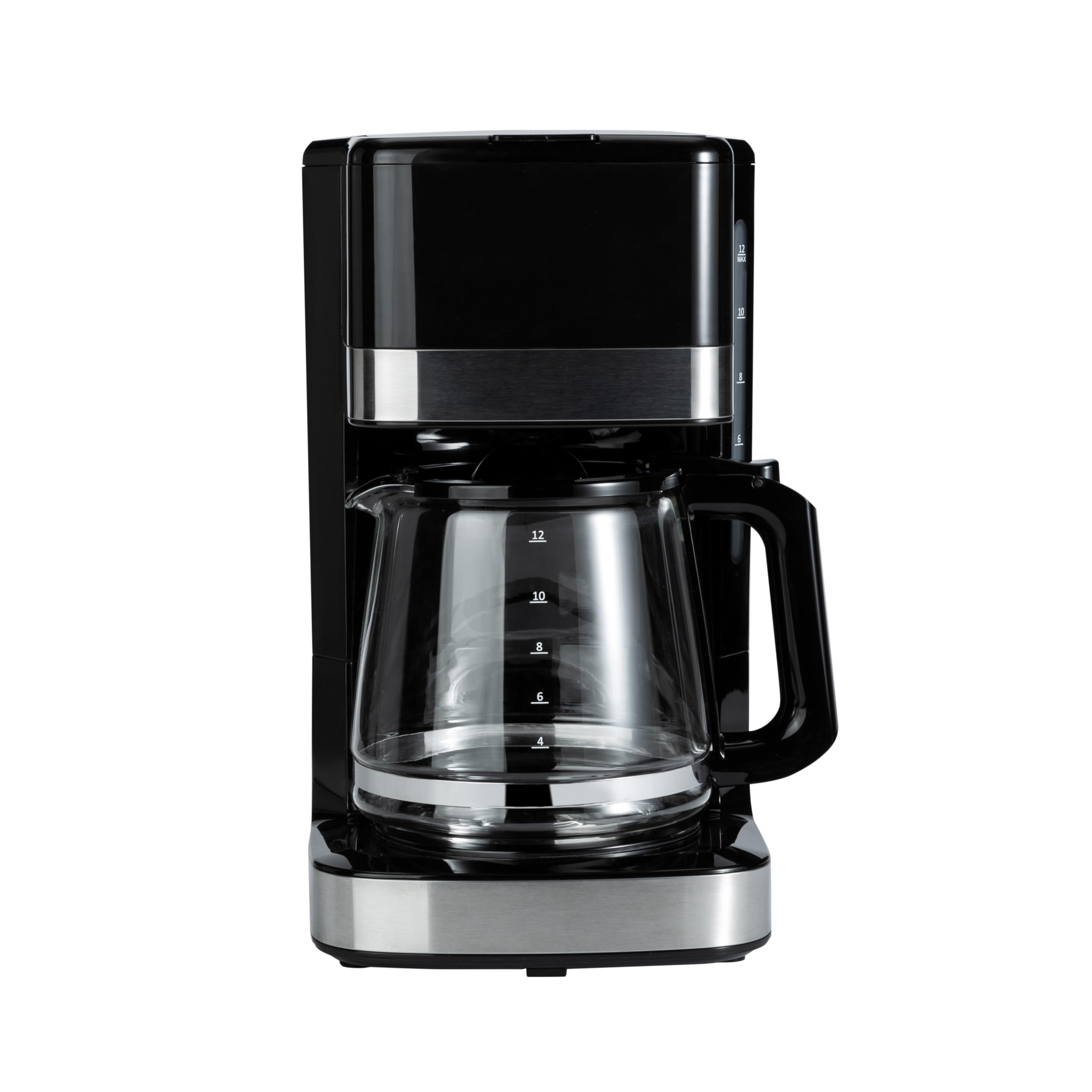Amazon Basics 5 Cup Drip Coffee Maker, Coffee Machine with Glass Coffee Pot (0.8 Qt), Auto Shut-off, Auto Pause, Removable Filter Basket, Matte Black