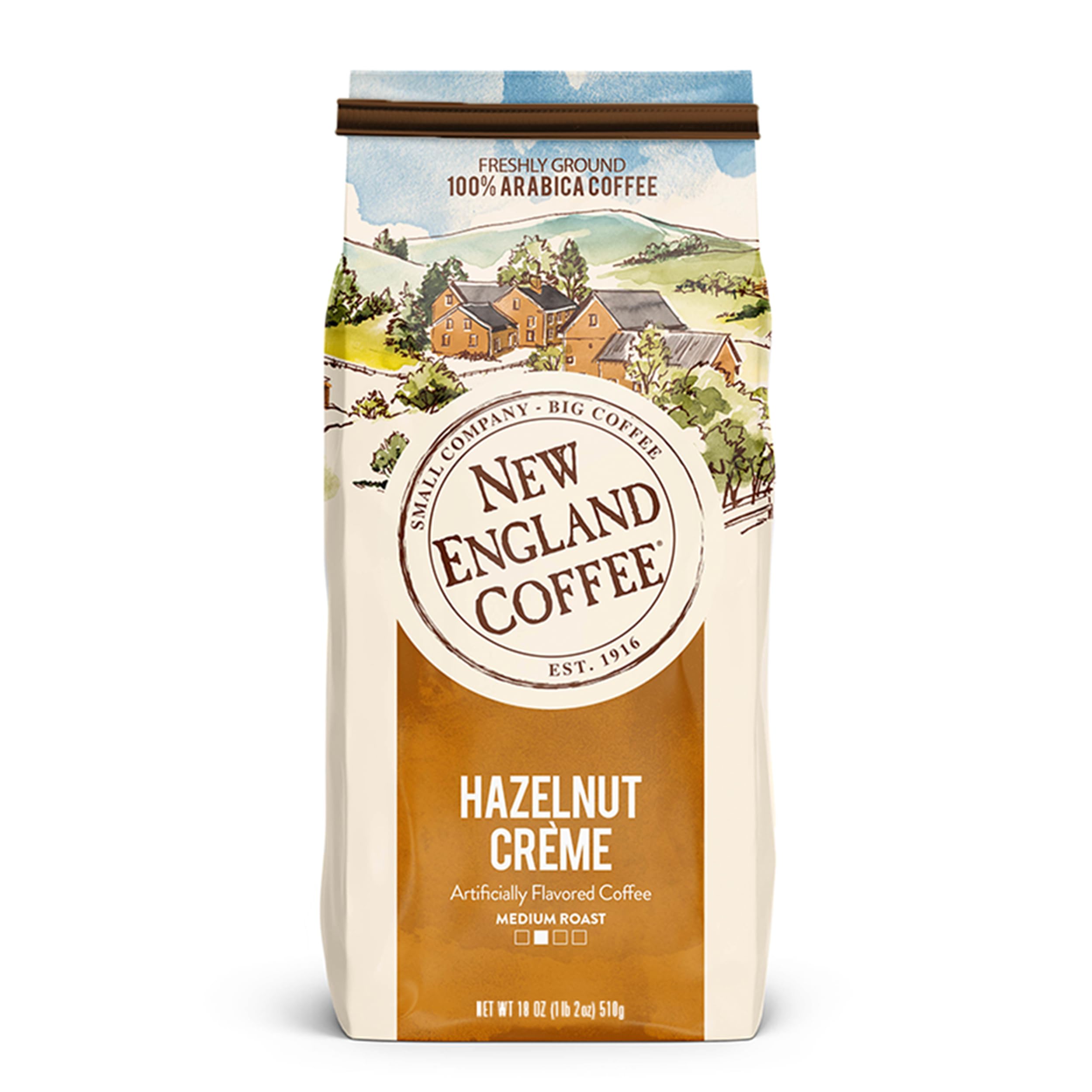 New England Coffee Breakfast Blend Medium Roast Ground Coffee, 12oz Bag (Pack of 1)