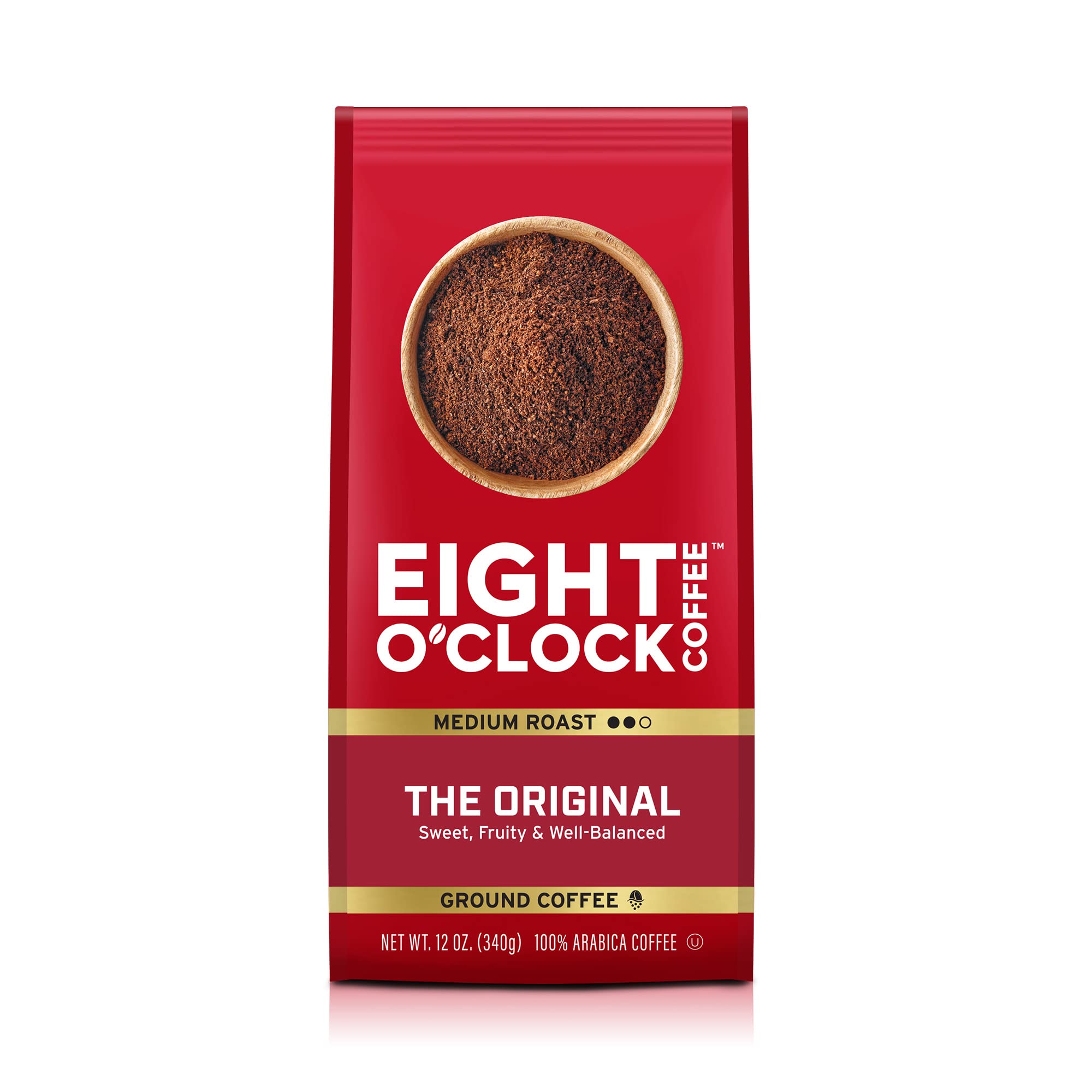 Eight O'Clock Coffee The Original Ground Coffee, Medium Roast, 32 Ounce (Pack of 1) - Sweet, Fruity, Well Balanced