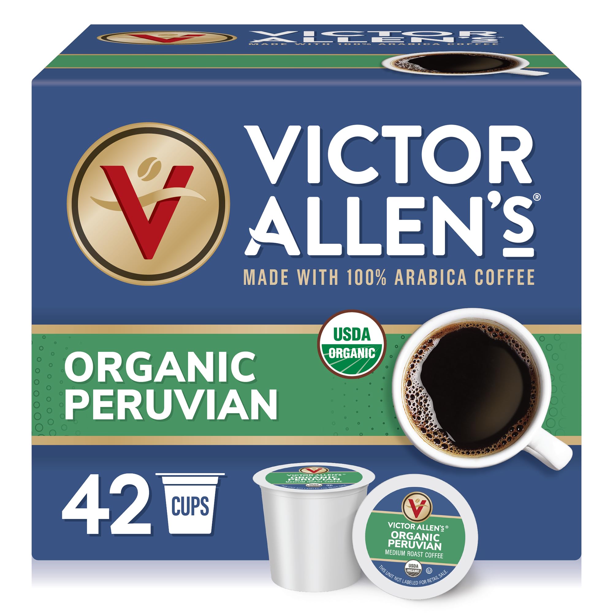 Victor Allen's Coffee Hawaiian Blend, Medium Roast, 42 Count, Single Serve Coffee Pods for Keurig K-Cup Brewers (formerly Kona Blend)