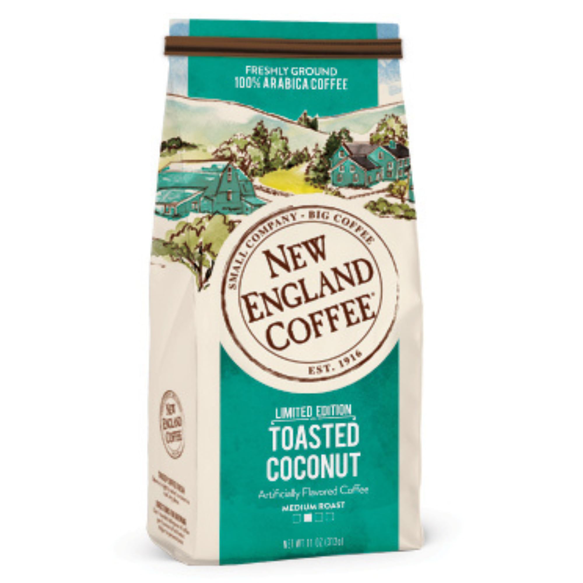 New England Coffee Breakfast Blend Medium Roast Ground Coffee, 12oz Bag (Pack of 1)