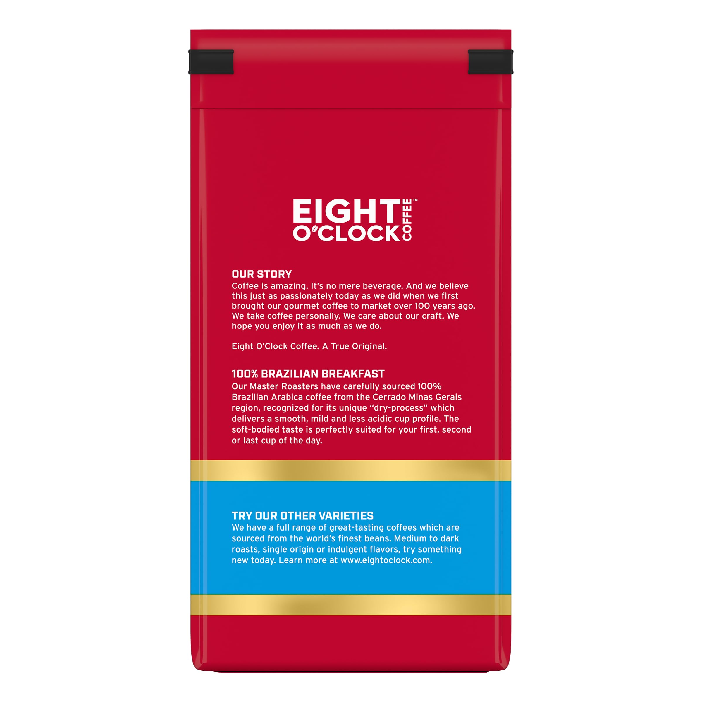 Eight O'Clock Coffee The Original Ground Coffee, Medium Roast, 32 Ounce (Pack of 1) - Sweet, Fruity, Well Balanced