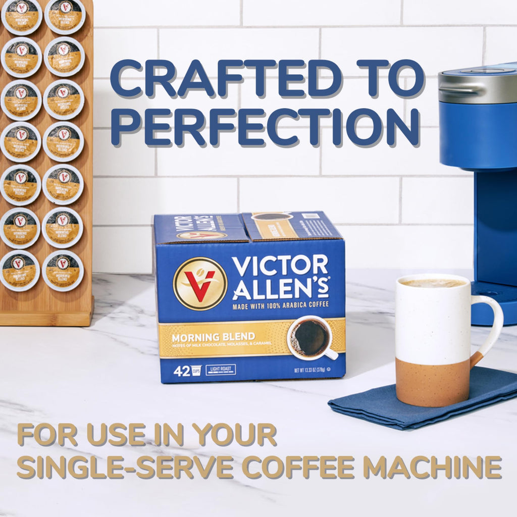 Victor Allen's Coffee Morning Blend, Light Roast, 12 Count, Single Serve Coffee Pods for Keurig K-Cup Brewers
