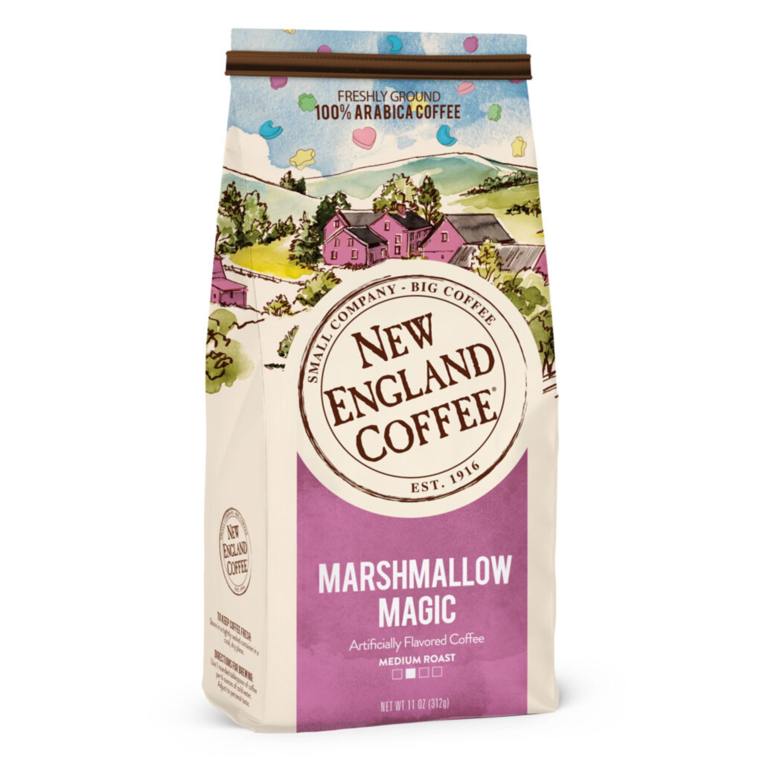 New England Coffee Breakfast Blend Medium Roast Ground Coffee, 12oz Bag (Pack of 1)