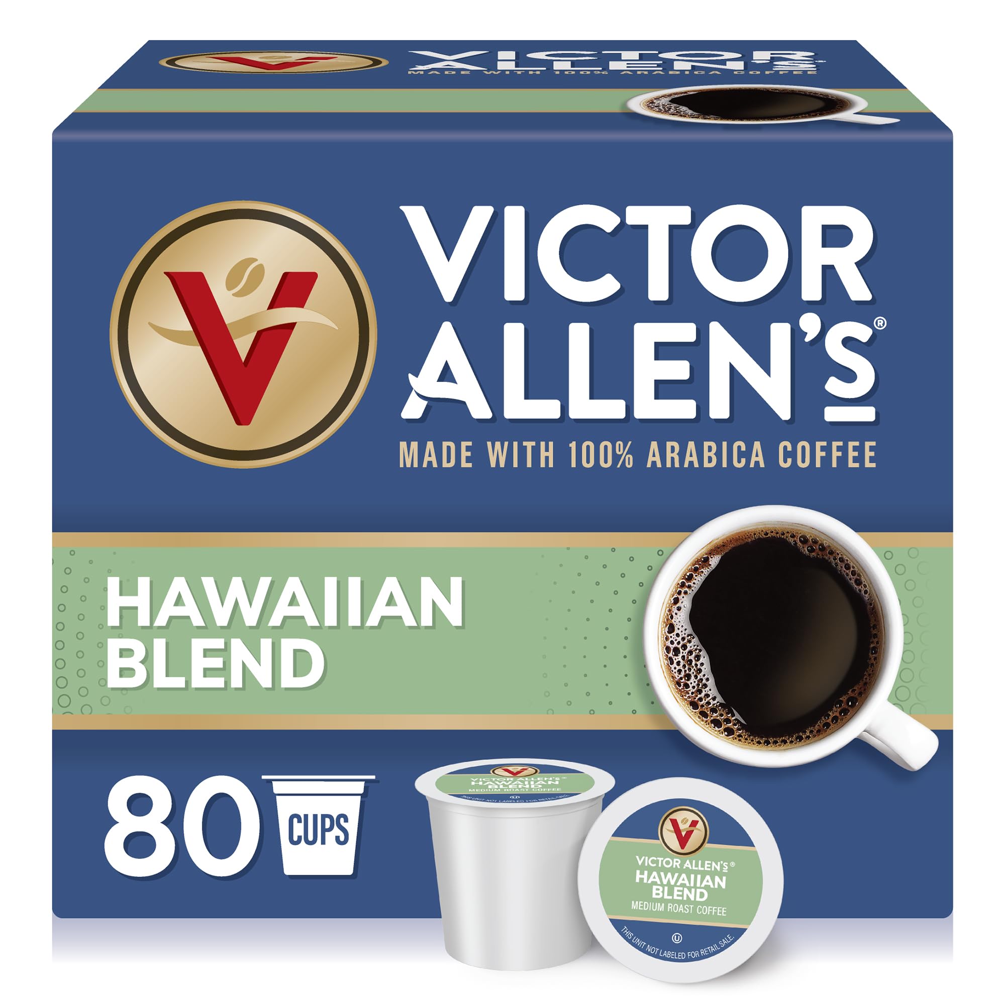 Victor Allen's Coffee Hawaiian Blend, Medium Roast, 42 Count, Single Serve Coffee Pods for Keurig K-Cup Brewers (formerly Kona Blend)