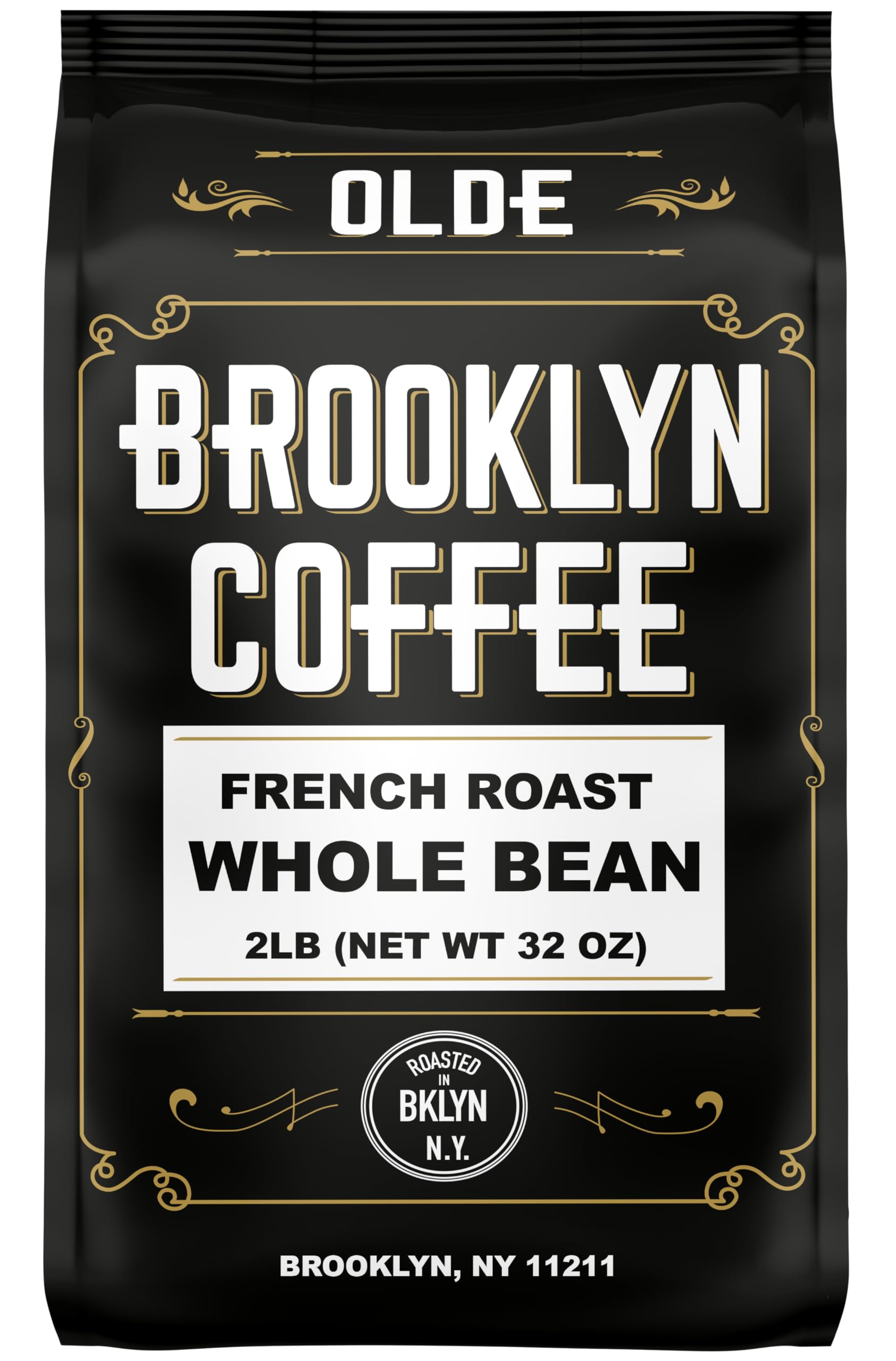 BROOKLYN COFFEE Whole Bean, Italian Dark Roast (5lb) Extra Strong, Delicious Taste, Heavenly Aroma - Fresh Bulk Coffee Beans Roasted Weekly in NYC
