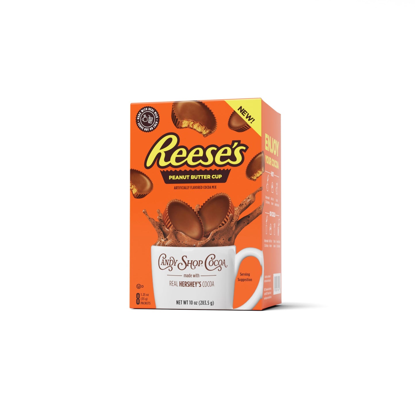 Candy Shop Cocoa HERSHEY'S Milk Chocolate Cocoa Mix, Hot Chocolate, Make Hot or Iced Cocoa, Made With Real Milk, Gluten Free, 1.25 oz packet (24 count)