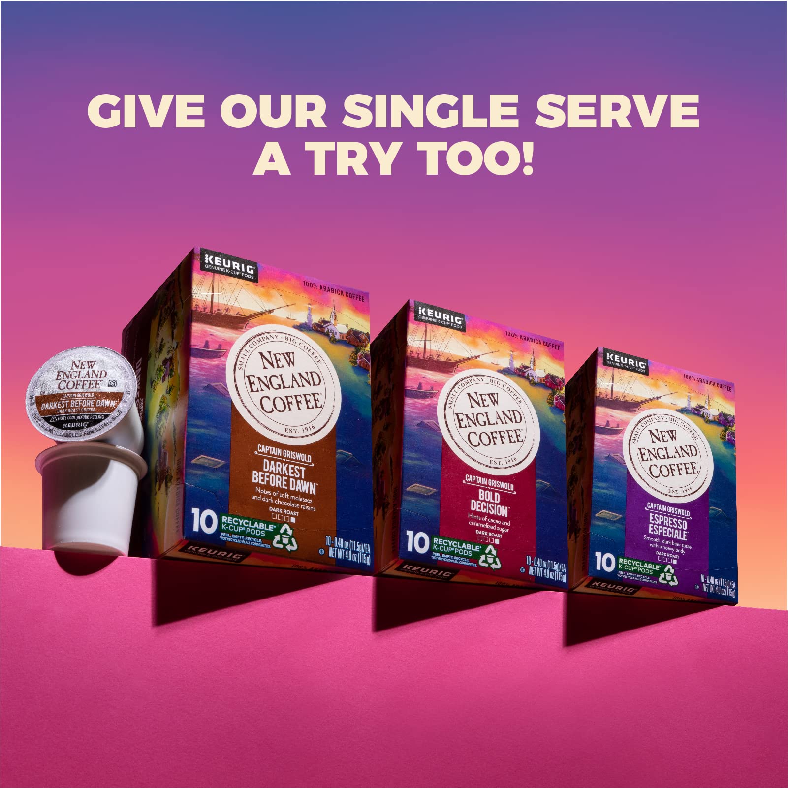 New England Coffee Breakfast Blend Medium Roast Ground Coffee, 12oz Bag (Pack of 1)