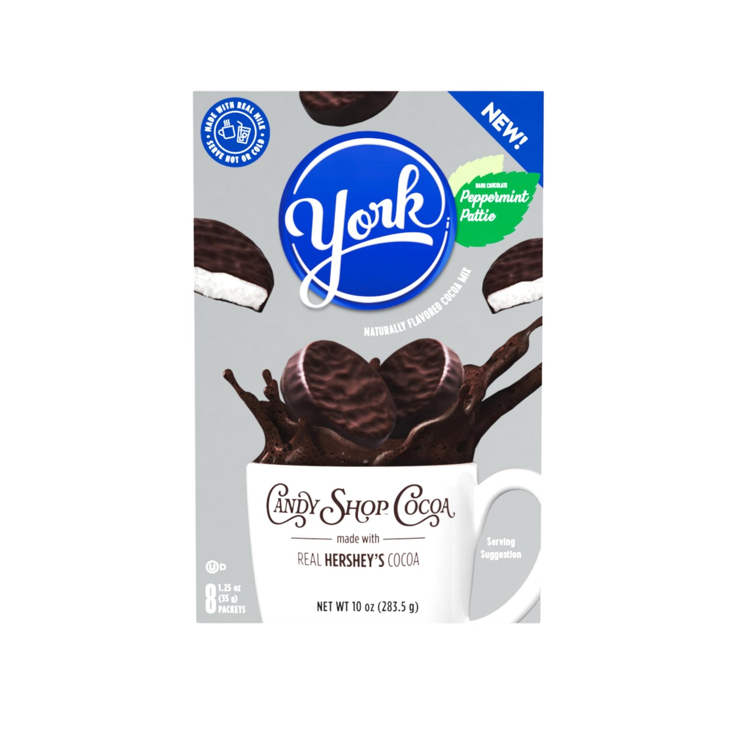 Candy Shop Cocoa HERSHEY'S Milk Chocolate Cocoa Mix, Hot Chocolate, Make Hot or Iced Cocoa, Made With Real Milk, Gluten Free, 1.25 oz packet (24 count)