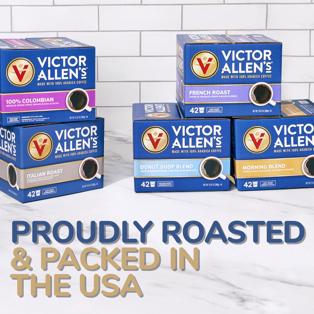 Victor Allen's Coffee Donut Shop Blend, Medium Roast, 12 Count, Single Serve Coffee Pods for Keurig K-Cup Brewers