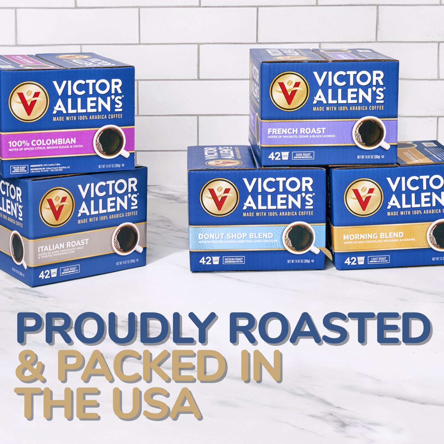 Victor Allen's Coffee Donut Shop Blend, Medium Roast, 12 Count, Single Serve Coffee Pods for Keurig K-Cup Brewers