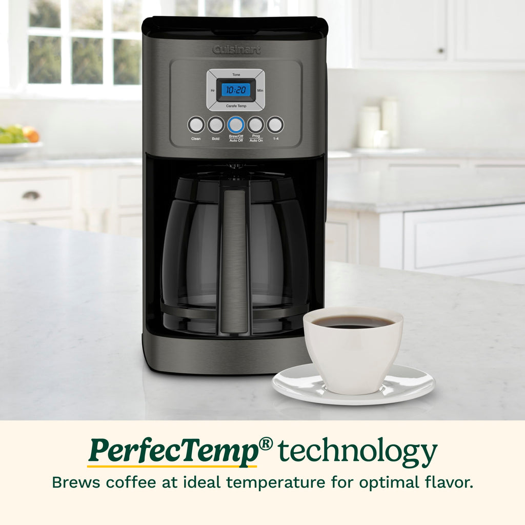 Cuisinart 14-Cup Coffee Maker, Programmable PerfecTemp Glass Carafe Coffee Machine with 1-4 Cup Setting, Brew Strength Control and Brew Pause, Stainless Steel, DCC-3200NAS