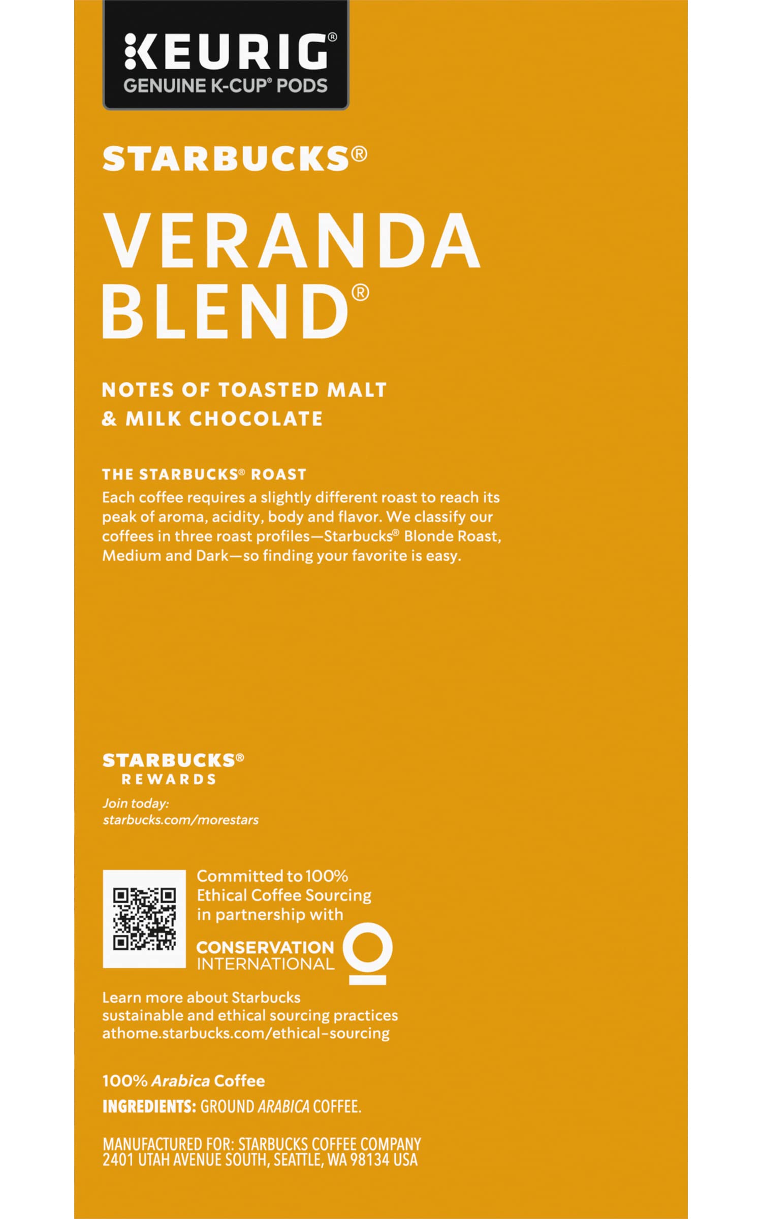 Starbucks Coffee K-Cup Pods,  Flavored Selection Coffee, Naturally Flavored, 100% Arabica, 6 Boxes (60 Pods Total)