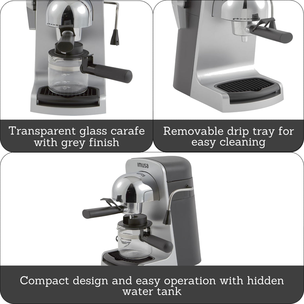 IMUSA USA GAU-18202 4 Cup Espresso/Cappuccino Maker,120 volts, Black