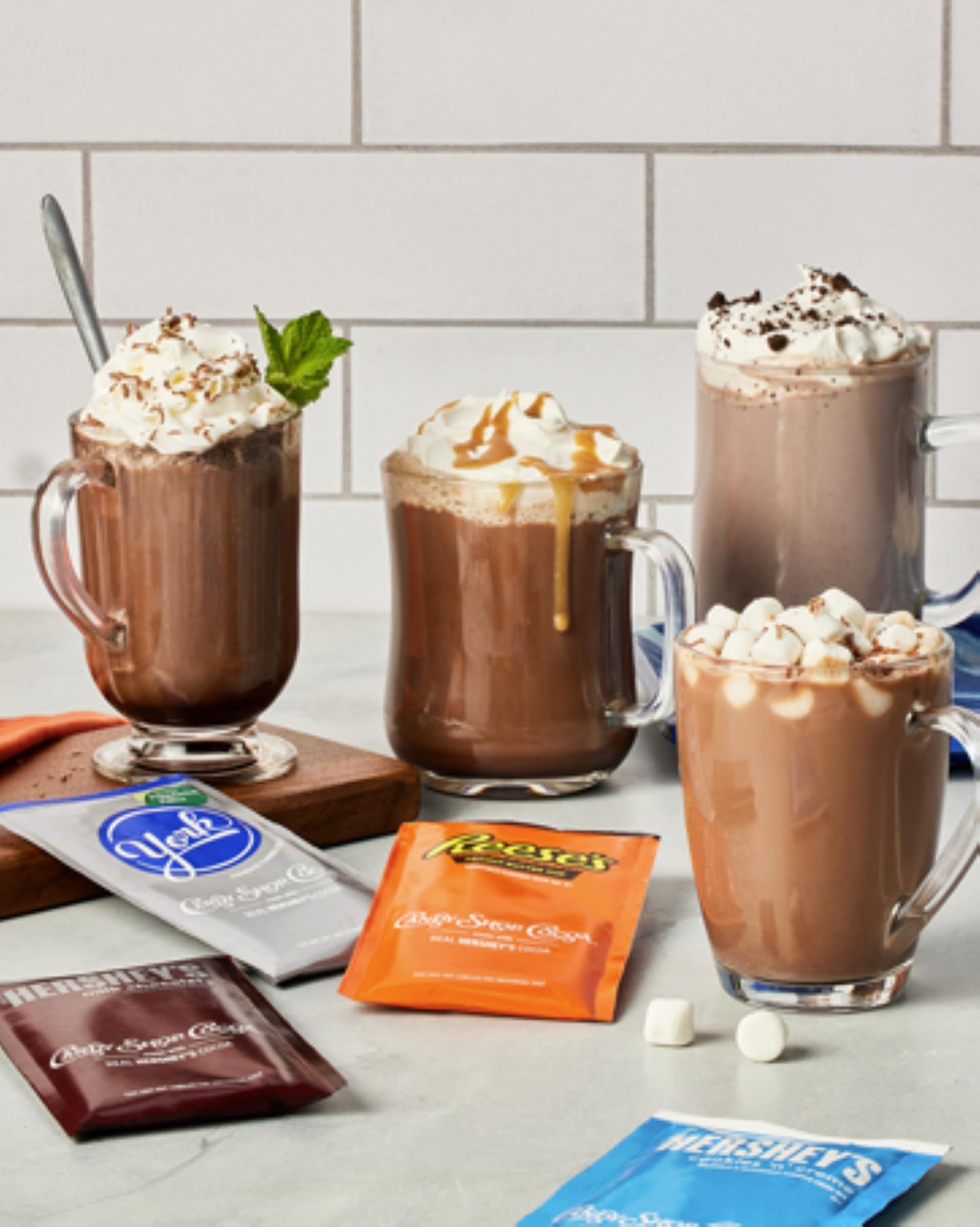 Candy Shop Cocoa HERSHEY'S Milk Chocolate Cocoa Mix, Hot Chocolate, Make Hot or Iced Cocoa, Made With Real Milk, Gluten Free, 1.25 oz packet (24 count)