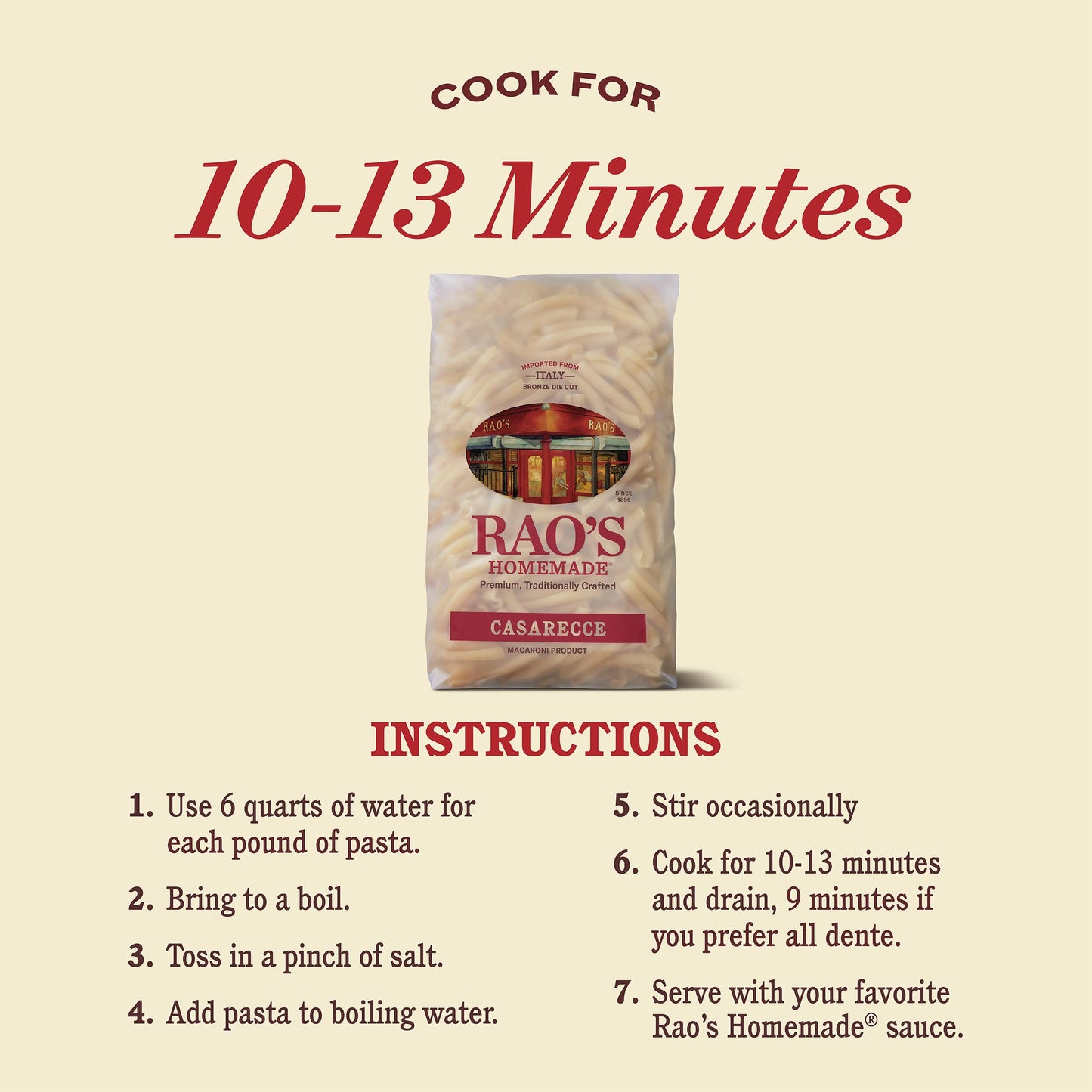 Raos Pasta Fusilli 16 OZ