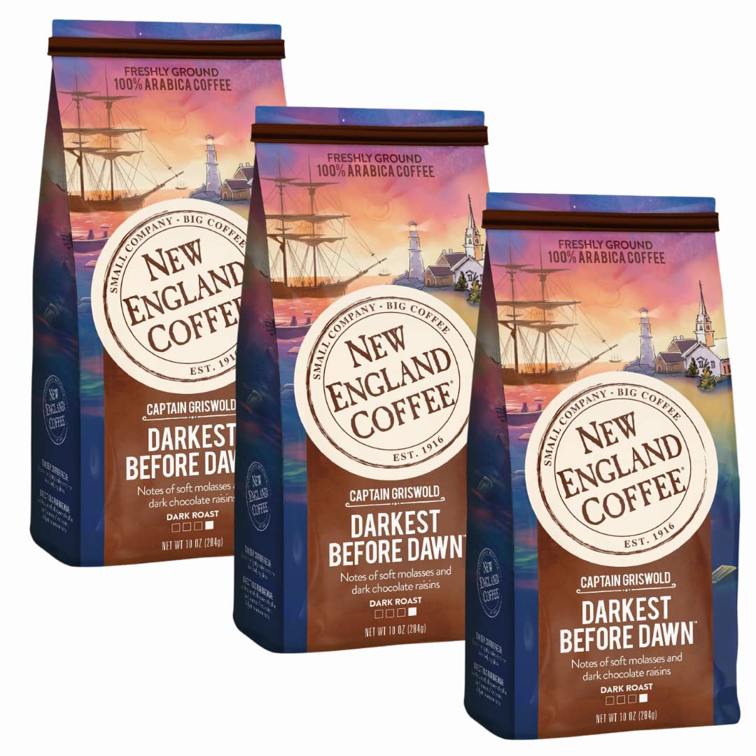 New England Coffee Breakfast Blend Medium Roast Ground Coffee, 12oz Bag (Pack of 1)