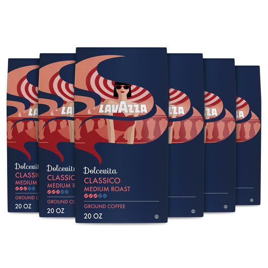 Lavazza Dolcevita Classico Ground Coffee 12oz Bag, Medium Roast, Rich and Full-bodied, Intensity 3/5, Arabica and Robusta, Ideal for Drip Brewers (Pack of 1) - Package May Vary
