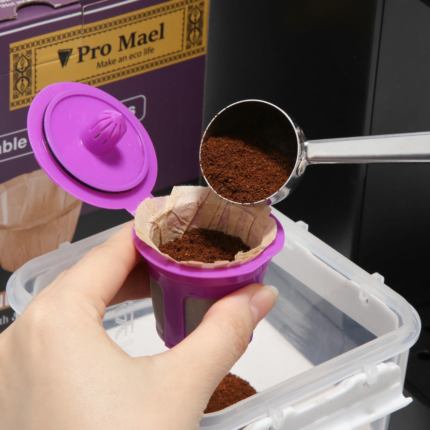 Pro Mael 360 Count Disposable K Cup Filters, Coffee Filter Paper for Keurig Brewers Single Serve 1.0 and 2.0, Use with Reusable K Cup Pods (White)