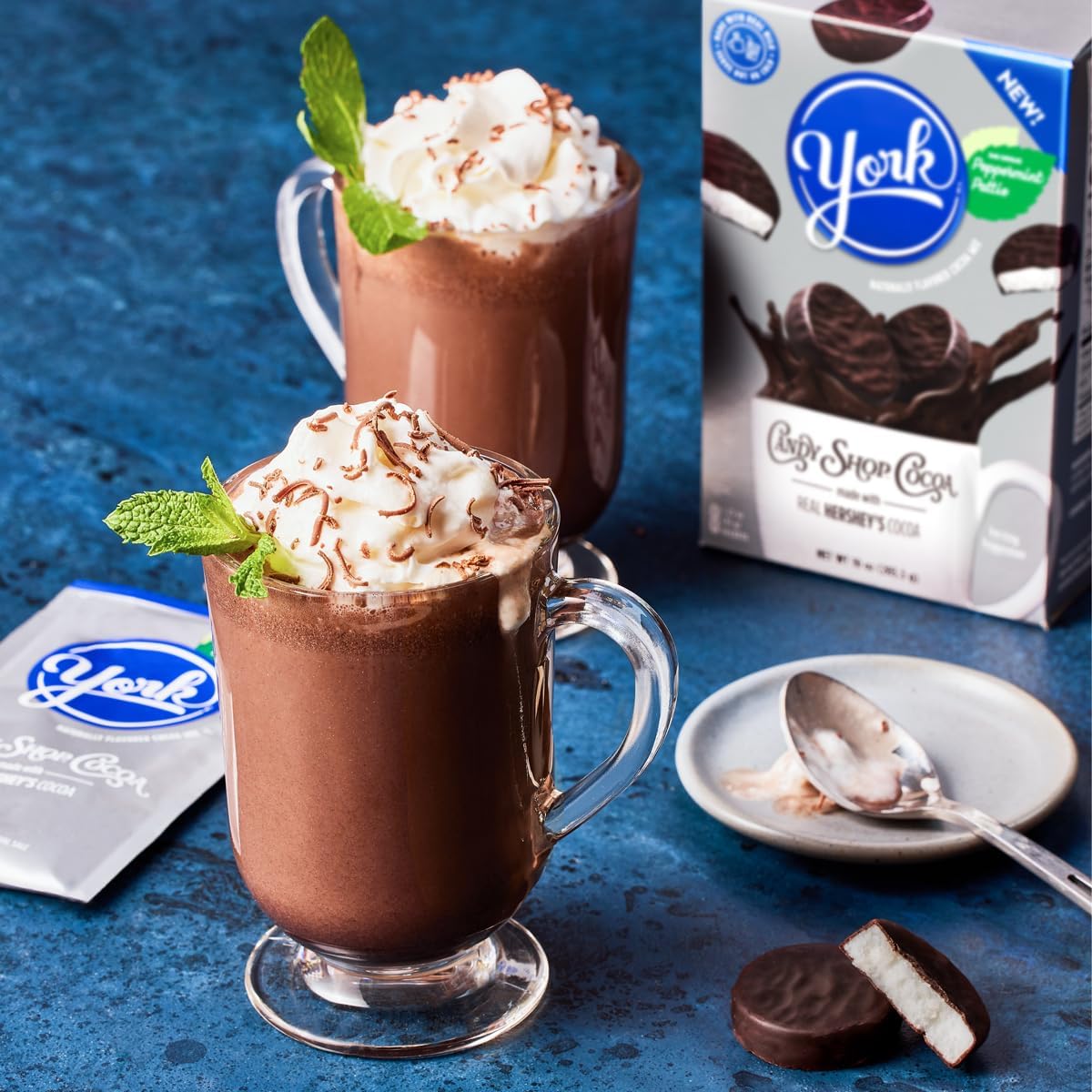 Candy Shop Cocoa HERSHEY'S Milk Chocolate Cocoa Mix, Hot Chocolate, Make Hot or Iced Cocoa, Made With Real Milk, Gluten Free, 1.25 oz packet (24 count)