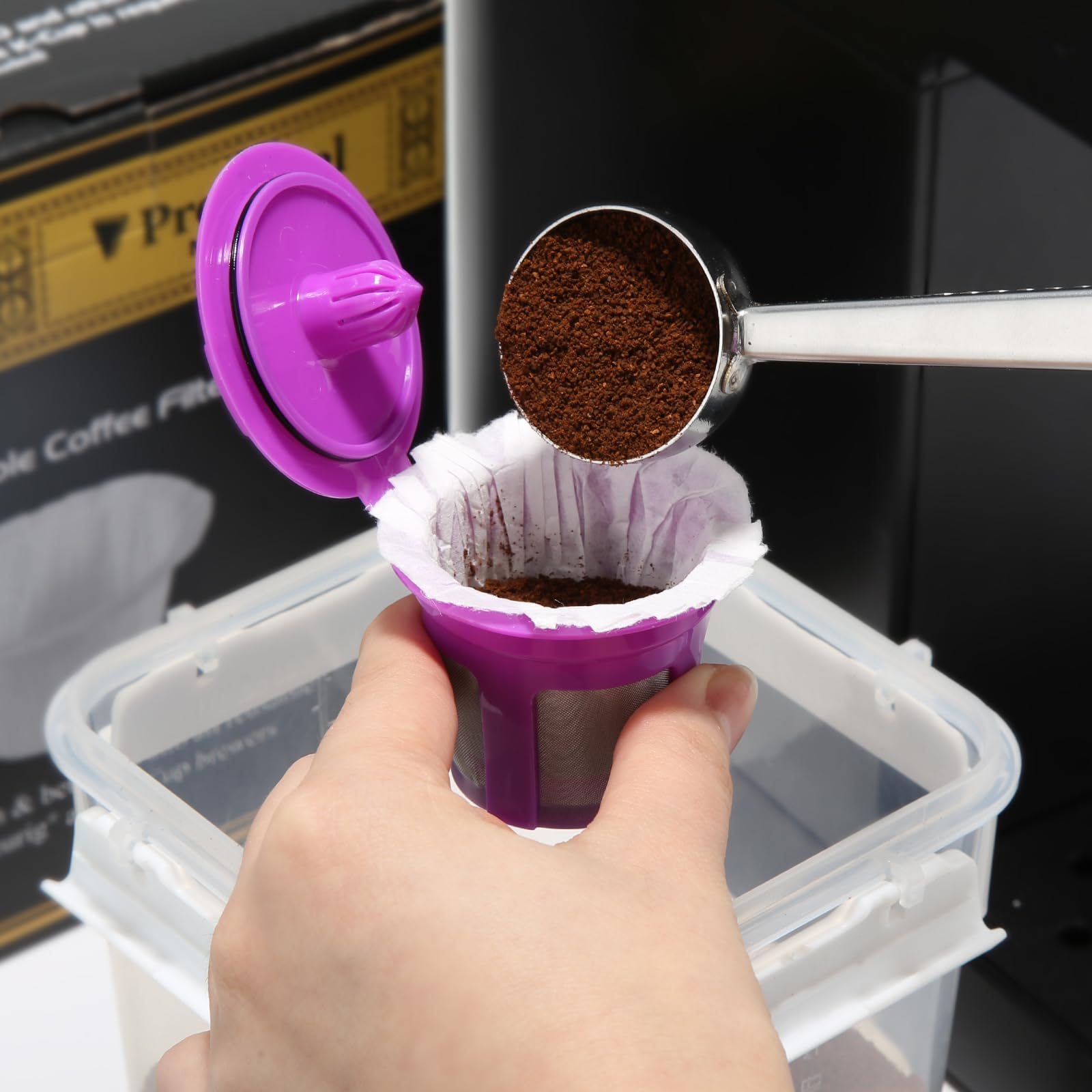Pro Mael 360 Count Disposable K Cup Filters, Coffee Filter Paper for Keurig Brewers Single Serve 1.0 and 2.0, Use with Reusable K Cup Pods (White)