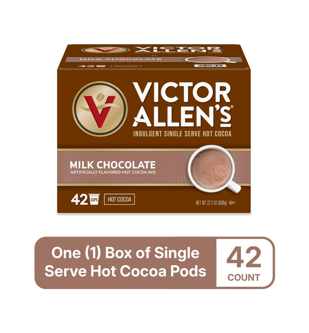 Victor Allen's Coffee, Milk Chocolate Hot Cocoa, 12 Count, Single Serve Hot Cocoa Pods for Keurig K-Cup Brewers