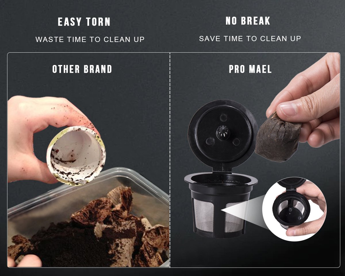 Pro Mael 360 Count Disposable K Cup Filters, Coffee Filter Paper for Keurig Brewers Single Serve 1.0 and 2.0, Use with Reusable K Cup Pods (White)