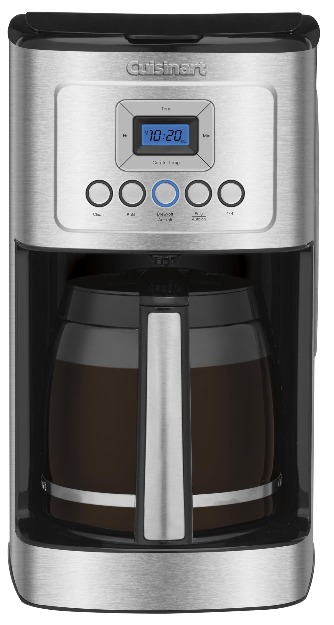 Cuisinart 14-Cup Coffee Maker, Programmable PerfecTemp Glass Carafe Coffee Machine with 1-4 Cup Setting, Brew Strength Control and Brew Pause, Stainless Steel, DCC-3200NAS