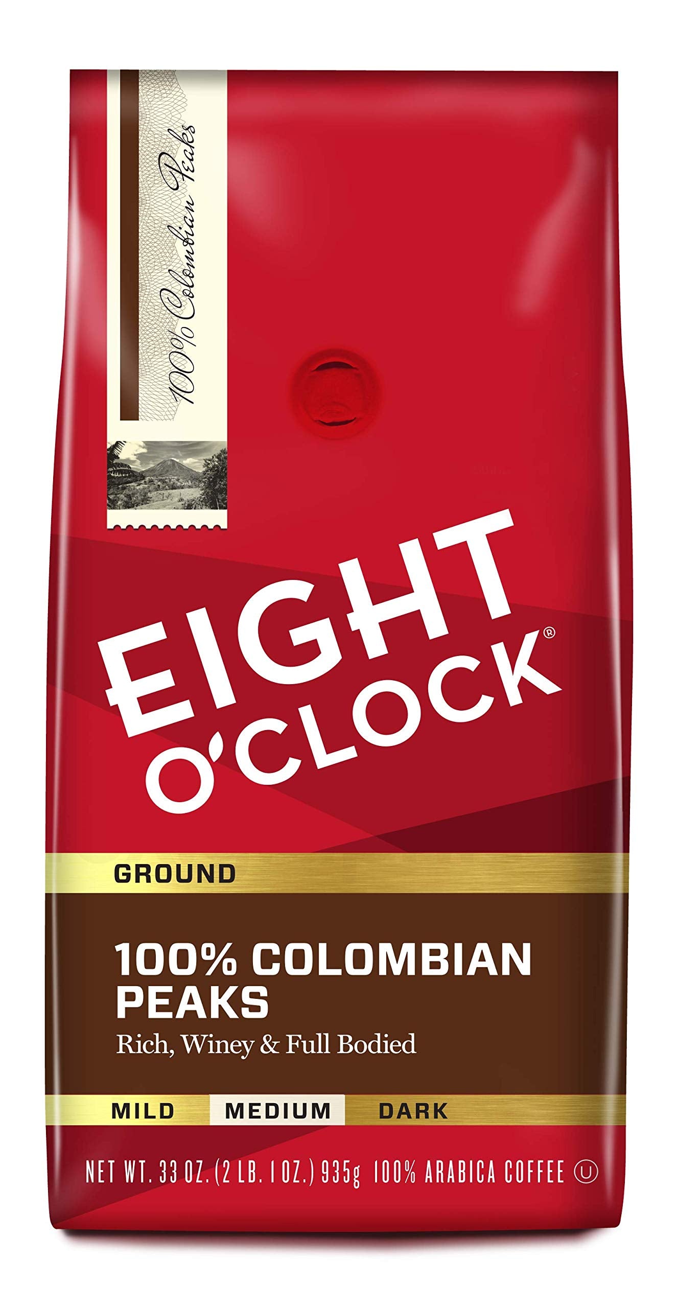 Eight O'Clock Coffee The Original Ground Coffee, Medium Roast, 32 Ounce (Pack of 1) - Sweet, Fruity, Well Balanced