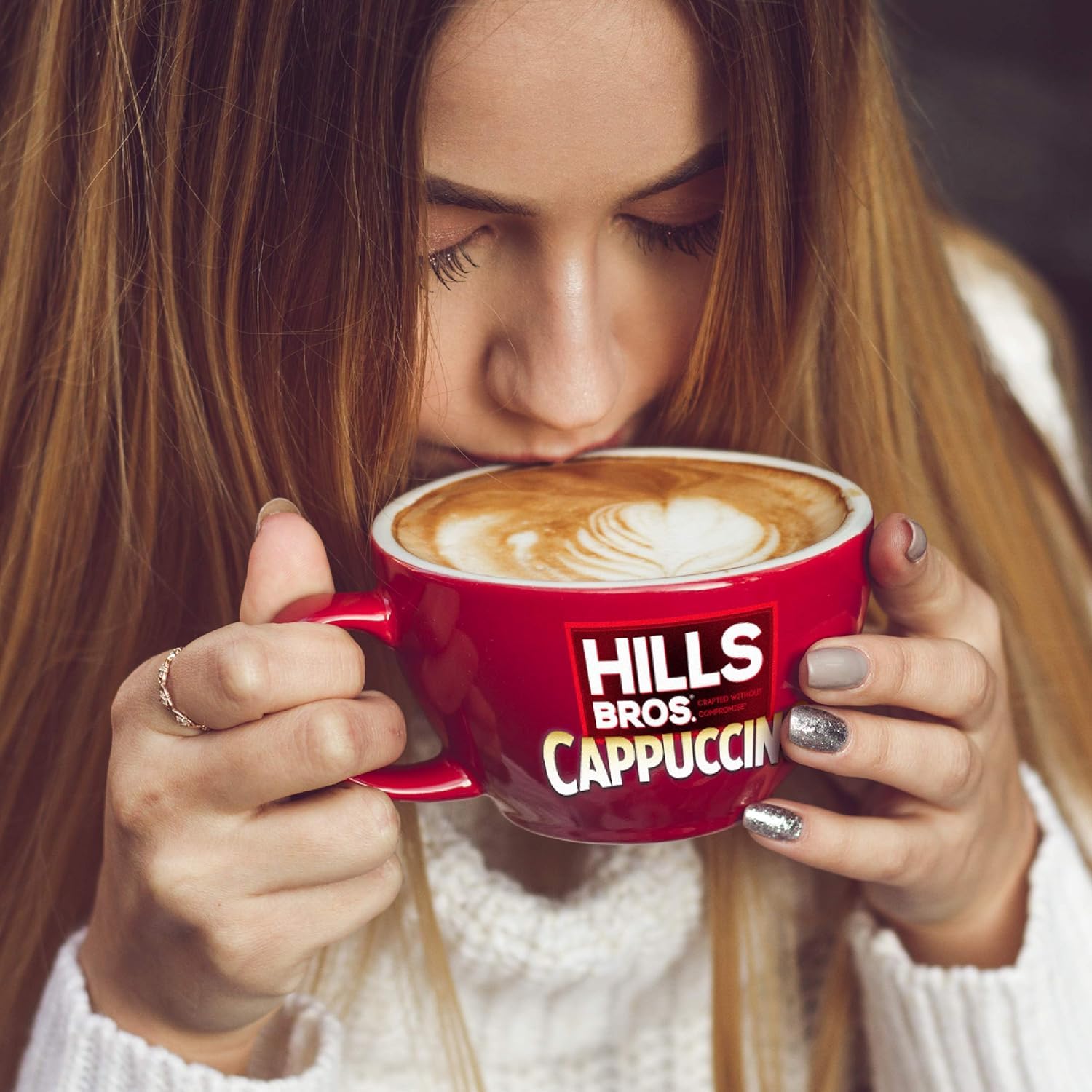 Hills Bros. Cappuccino Mix – Rich, Frothy Coffeehouse-Tasting Instant Drink Mix – Quick and Easy Preparation – Perfect for Hot & Iced Drinks & Creaming Coffee – Rich Variety Pack, 2 Packs of 16oz & 1 Pack of 14oz