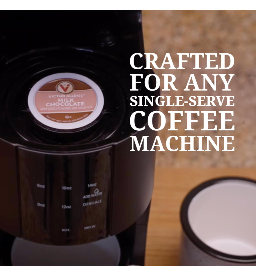 Victor Allen's Coffee, Milk Chocolate Hot Cocoa, 12 Count, Single Serve Hot Cocoa Pods for Keurig K-Cup Brewers