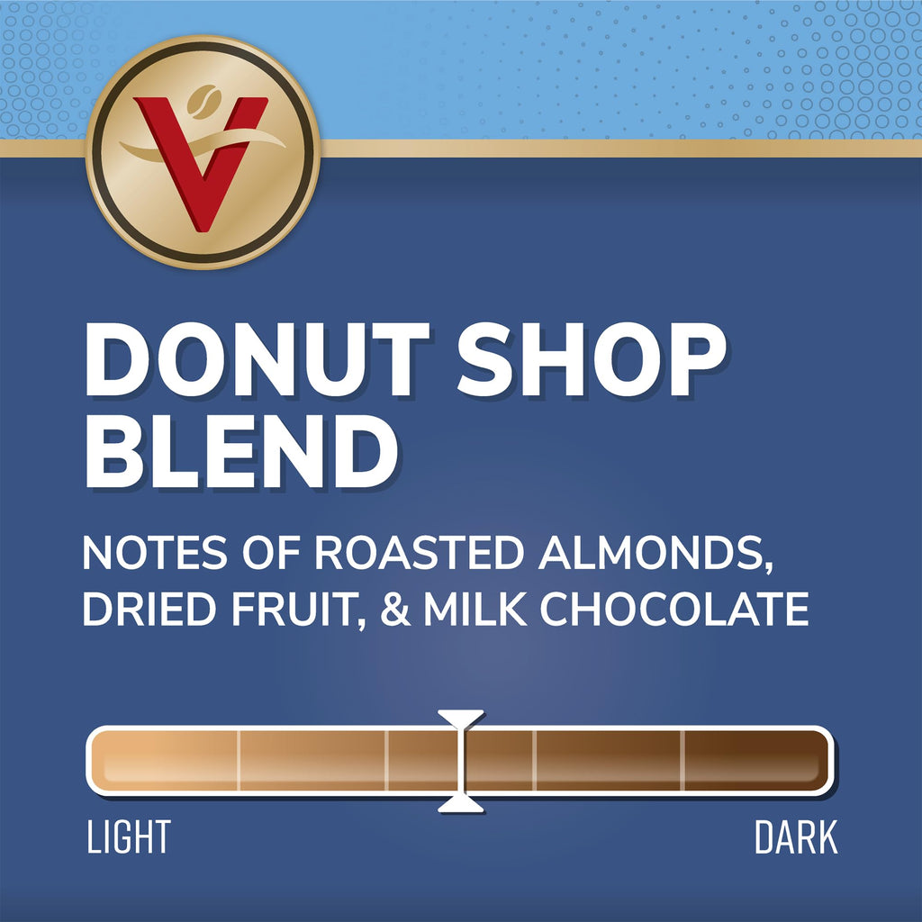 Victor Allen's Coffee Donut Shop Blend, Medium Roast, 12 Count, Single Serve Coffee Pods for Keurig K-Cup Brewers