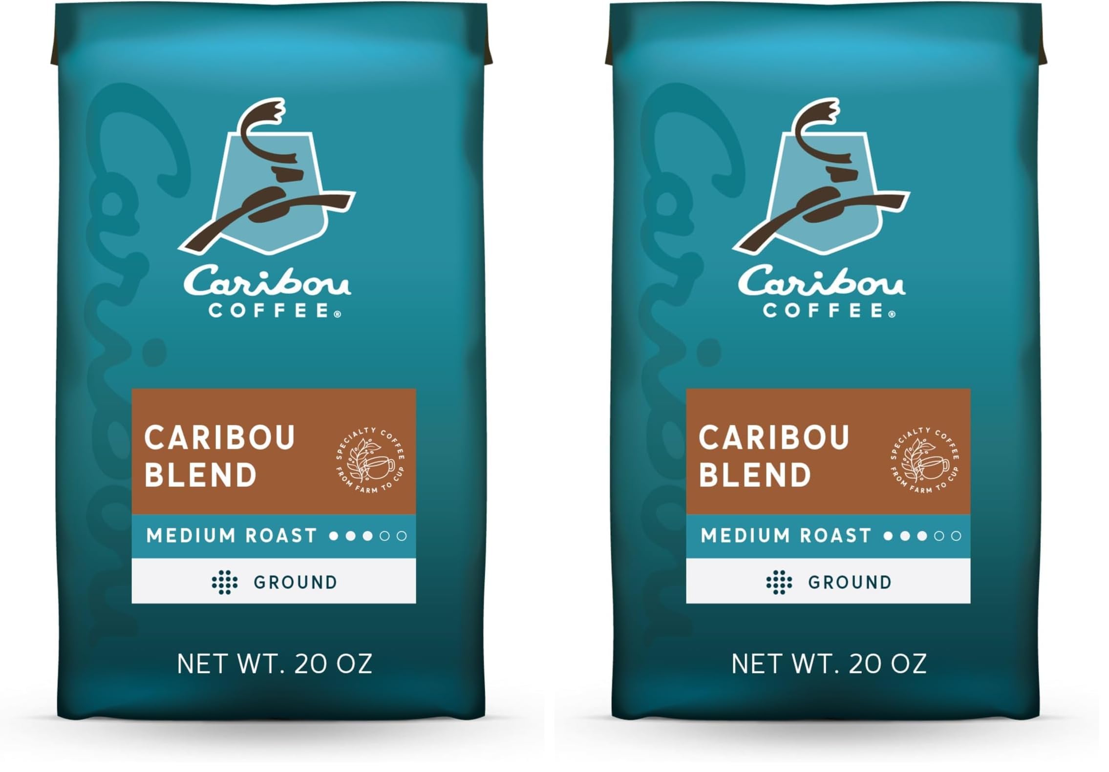 Caribou Coffee, Light Roast Ground Coffee - Daybreak Morning Blend 20 Ounce Bag
