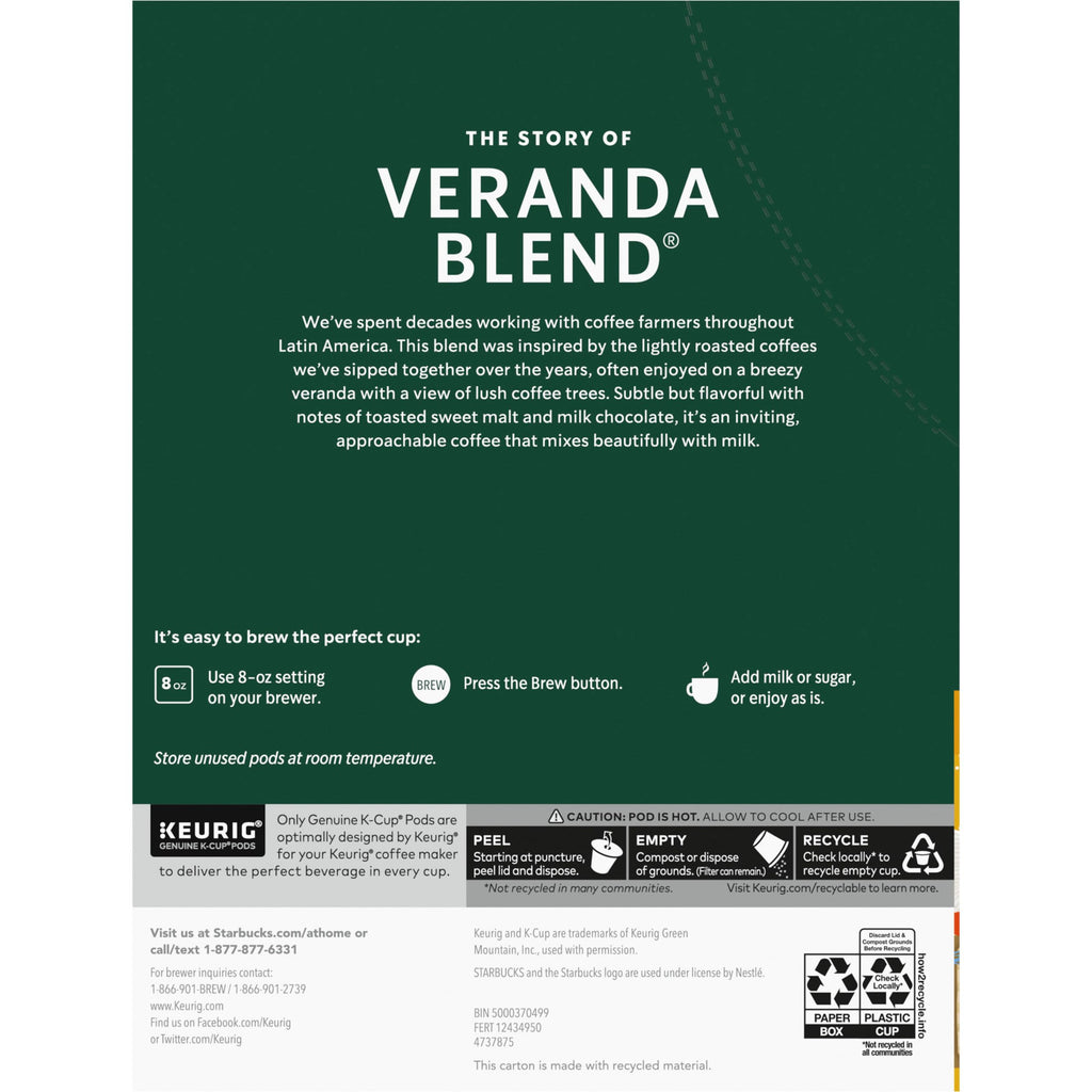 Starbucks Coffee K-Cup Pods,  Flavored Selection Coffee, Naturally Flavored, 100% Arabica, 6 Boxes (60 Pods Total)