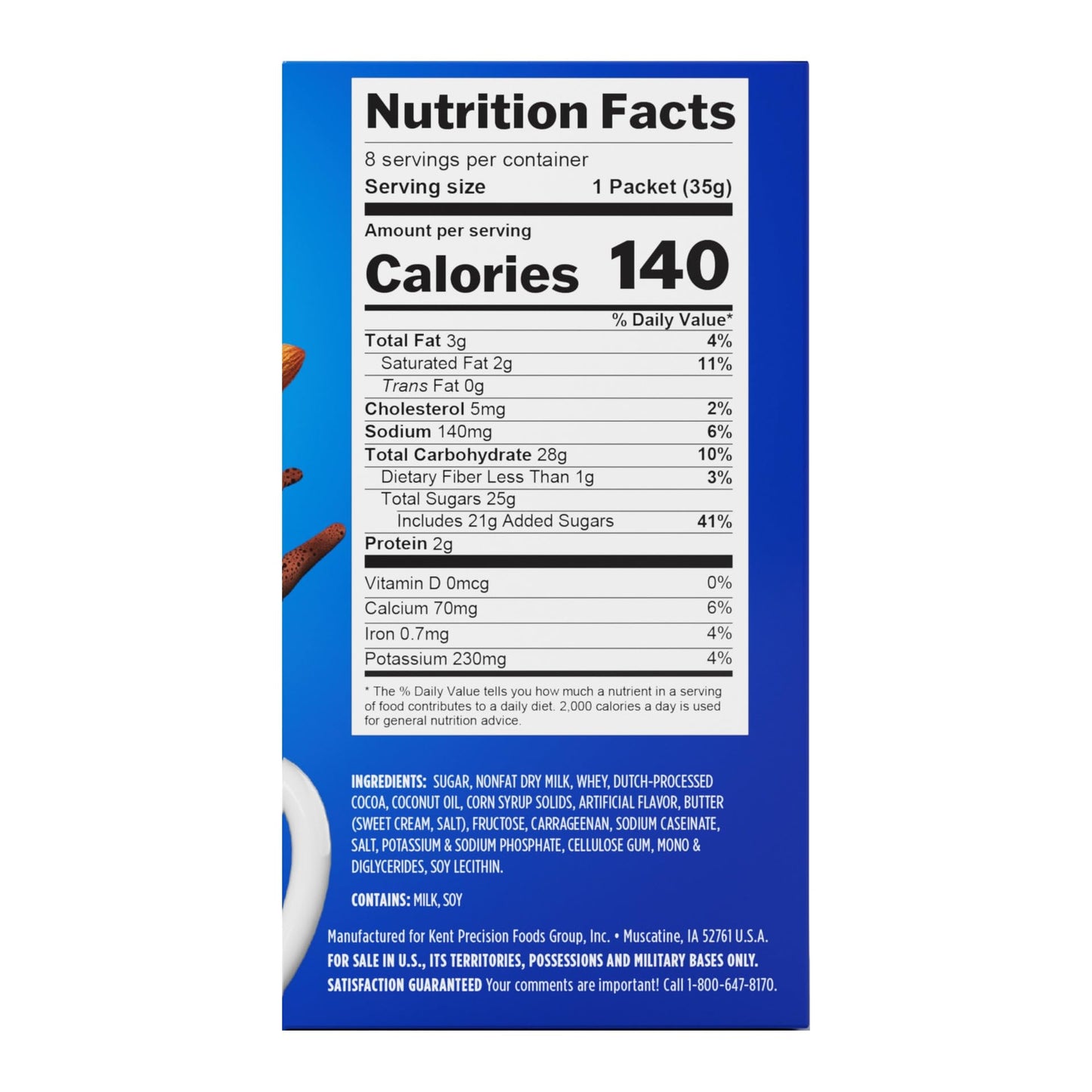 Candy Shop Cocoa HERSHEY'S Milk Chocolate Cocoa Mix, Hot Chocolate, Make Hot or Iced Cocoa, Made With Real Milk, Gluten Free, 1.25 oz packet (24 count)