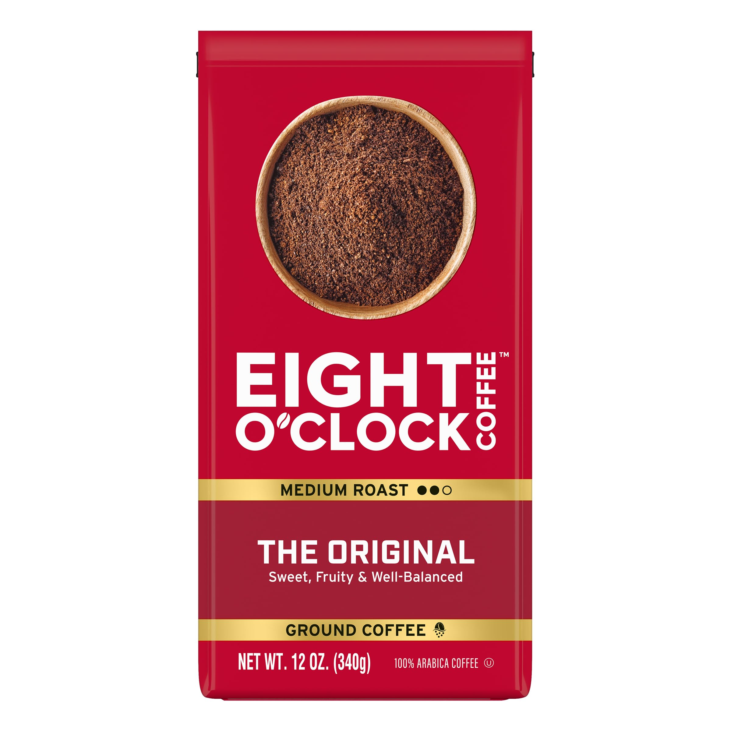 Eight O'Clock Coffee The Original Ground Coffee, Medium Roast, 32 Ounce (Pack of 1) - Sweet, Fruity, Well Balanced