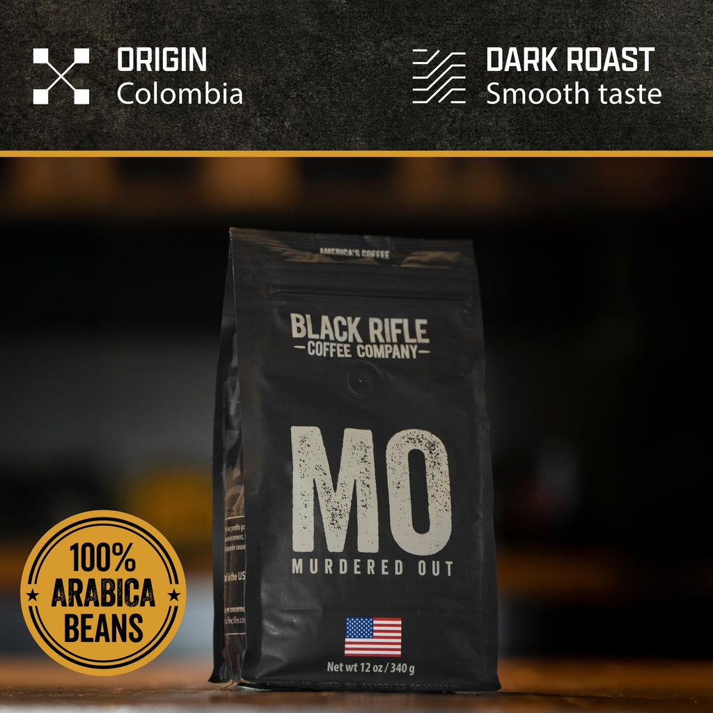 Black Rifle Coffee Company Espresso Mule Dark Roast Whole Bean Coffee – Bold Espresso with Notes of Chocolate, Bing Cherry & Caramelized Sugar 11oz