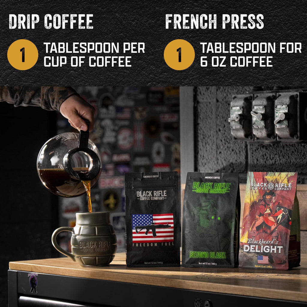 Black Rifle Coffee Company Espresso Mule Dark Roast Whole Bean Coffee – Bold Espresso with Notes of Chocolate, Bing Cherry & Caramelized Sugar 11oz