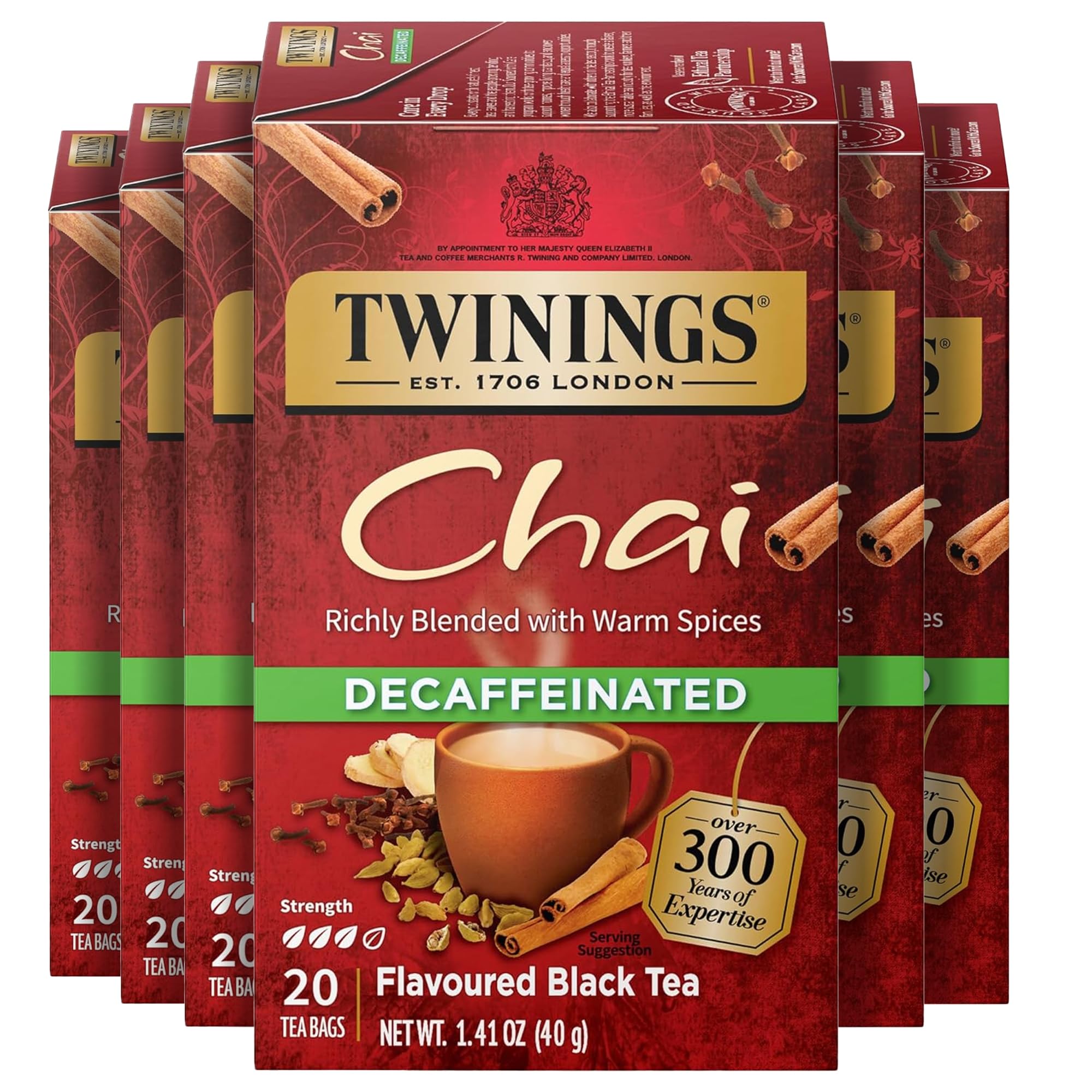 Twinings English Breakfast Black Tea Individually Wrapped Bags, 100 Count (Pack of 1), Smooth, Flavourful, and Robust, Caffeinated, Enjoy Hot or Iced, 100 Teabags